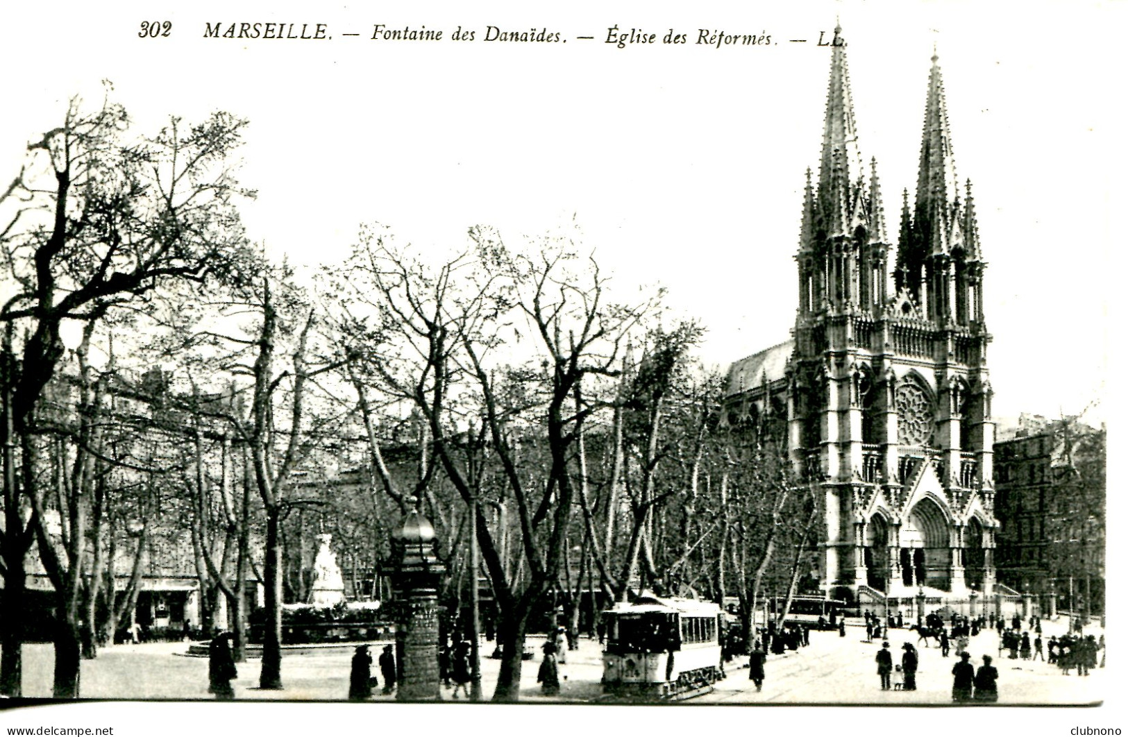 CPA - MARSEILLE - FONTAINE DES DANAIDES - EGLISE DES REFORMES - Monumenten