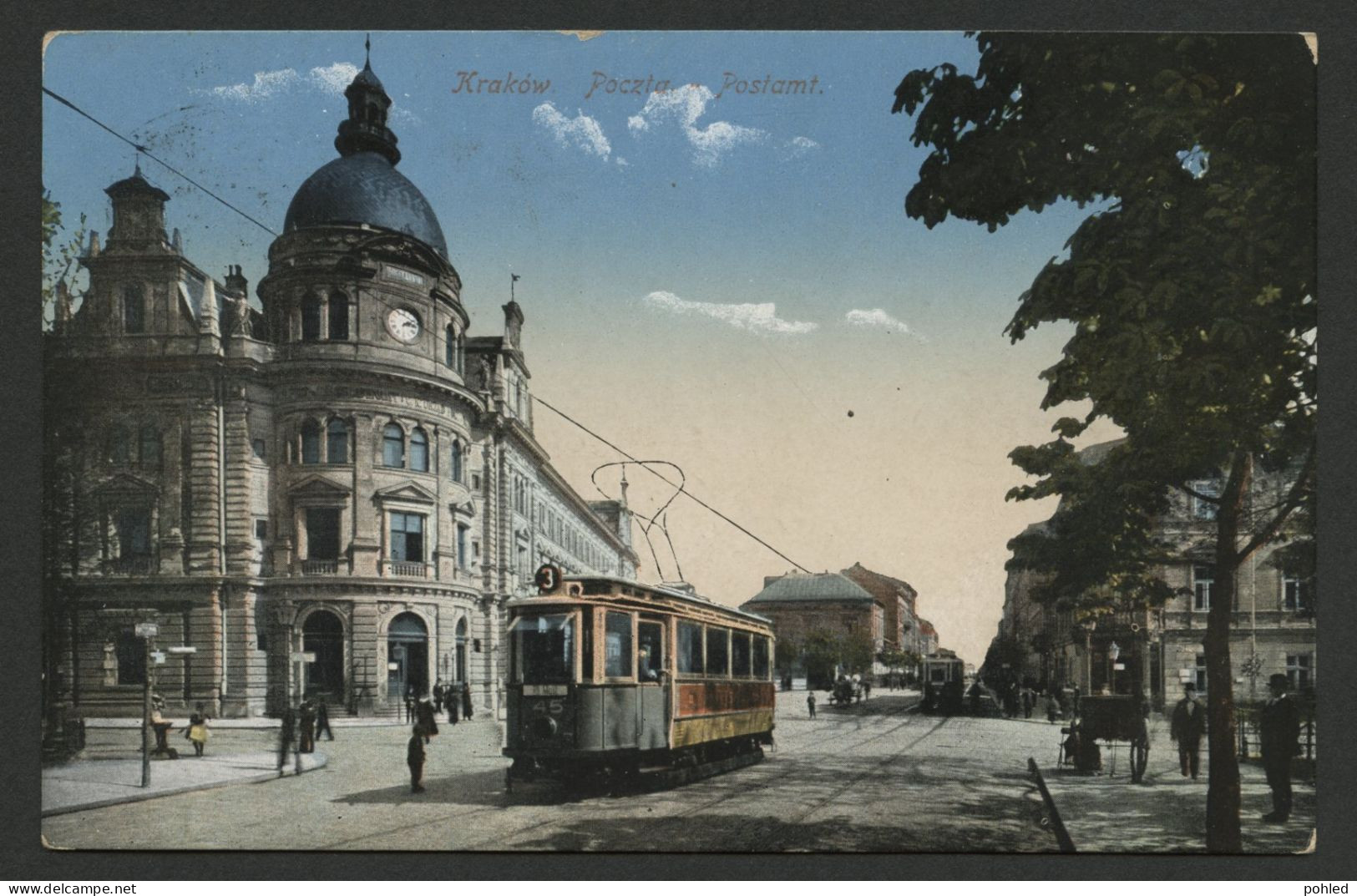 01358*POLAND*POLSKA*KRAKOW*POSTAMT*POST-OFFICE*POSZTA*TRAM*STRASSENBAHN*FELDPOST*FIELDPOST*1916 - Pologne