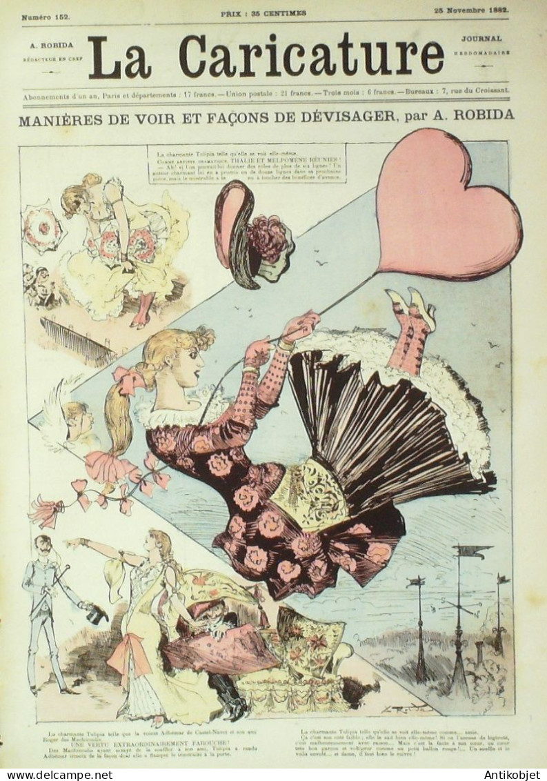 La Caricature 1882 N°152 Manières De Voir Et Dévisager Robida Casablanca Trock - Tijdschriften - Voor 1900
