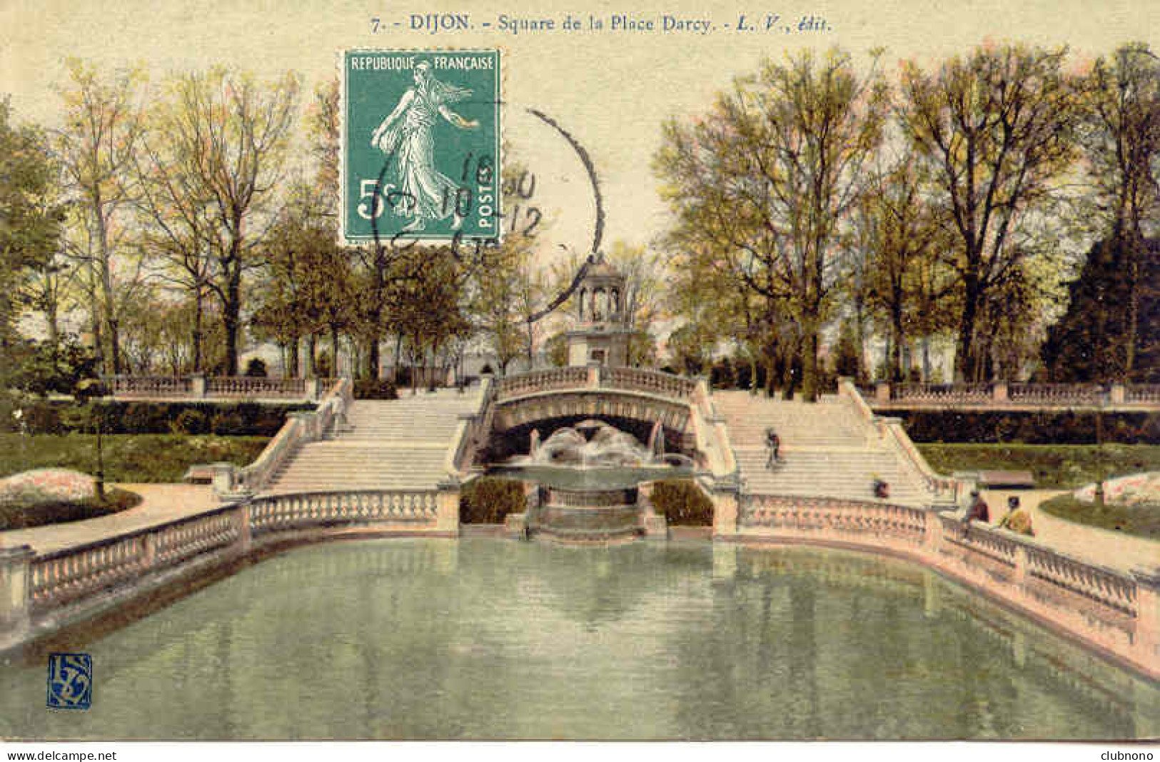 CPA - DIJON - SQUARE DE LA PLACE DARCY - Dijon