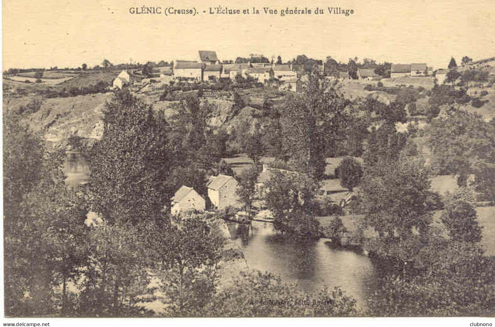 CPA - GLENIC - L'ECLUSE ET LA VUE GENERALE DU VILLAGE (MAGNIFIQUE CLICHE PEU COMMUN) - Autres & Non Classés