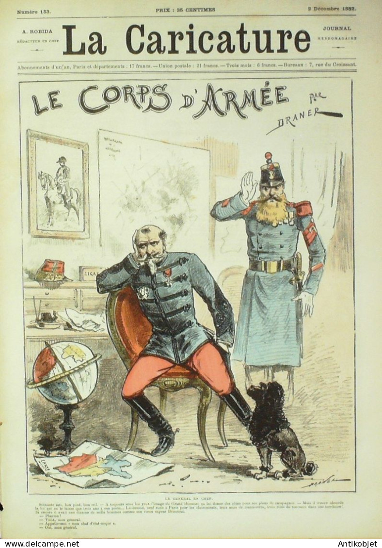 La Caricature 1882 N°153 Corps D'Armée Draner Trock 20ème Siècle Robida - Tijdschriften - Voor 1900