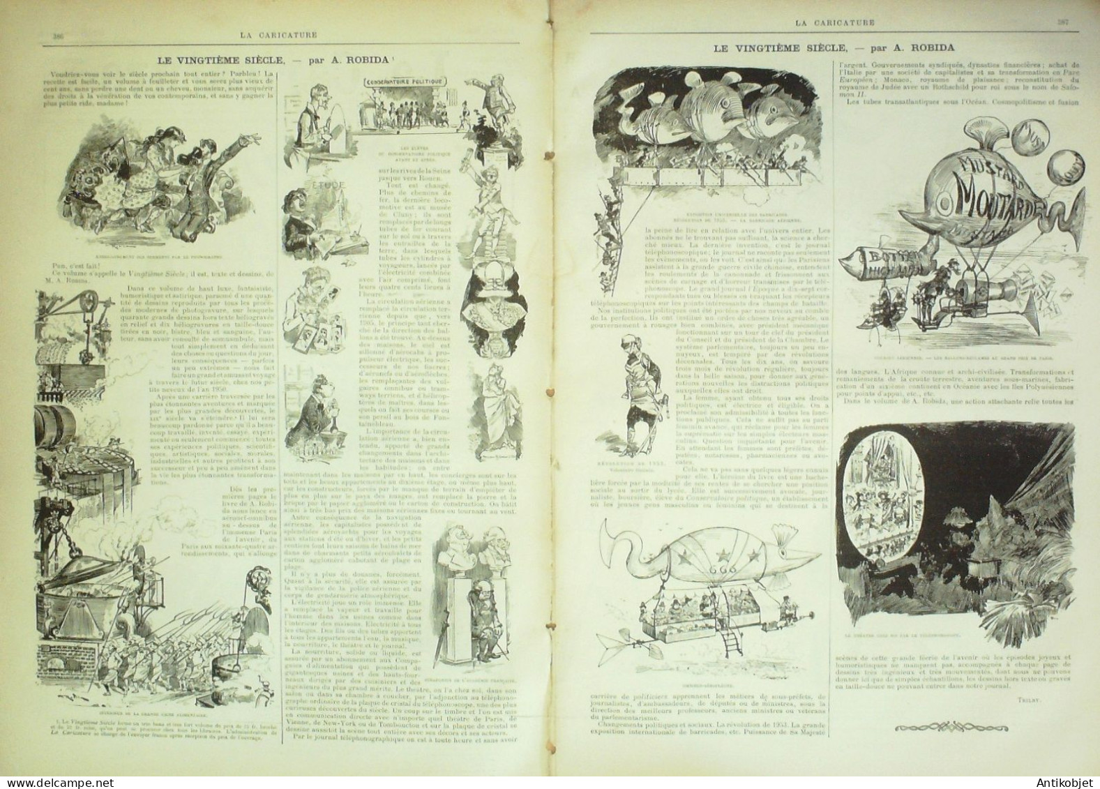 La Caricature 1882 N°153 Corps D'Armée Draner Trock 20ème Siècle Robida - Magazines - Before 1900