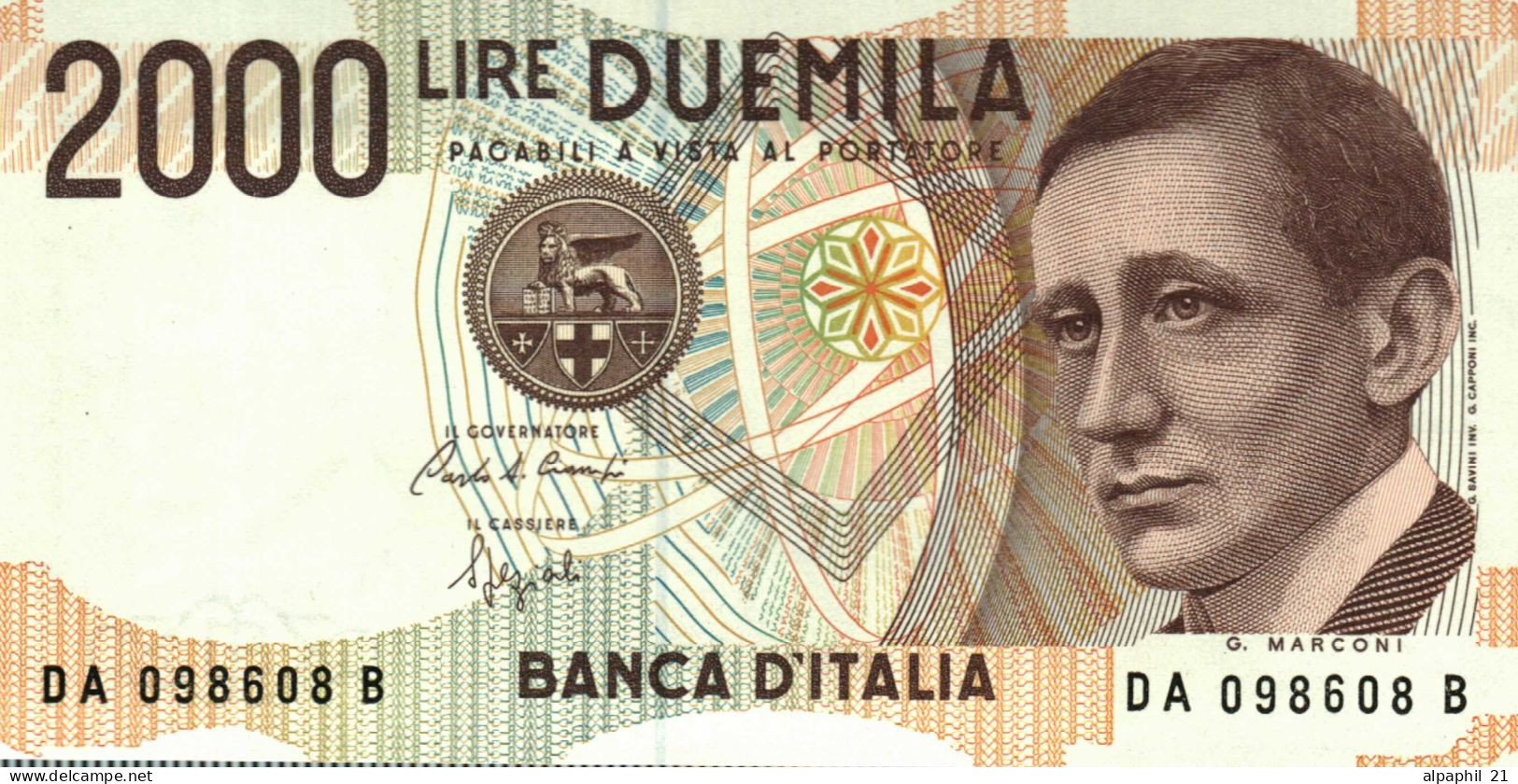 BANCONOTA ITALIA L.2000 G. Marconi - 2.000 Lire