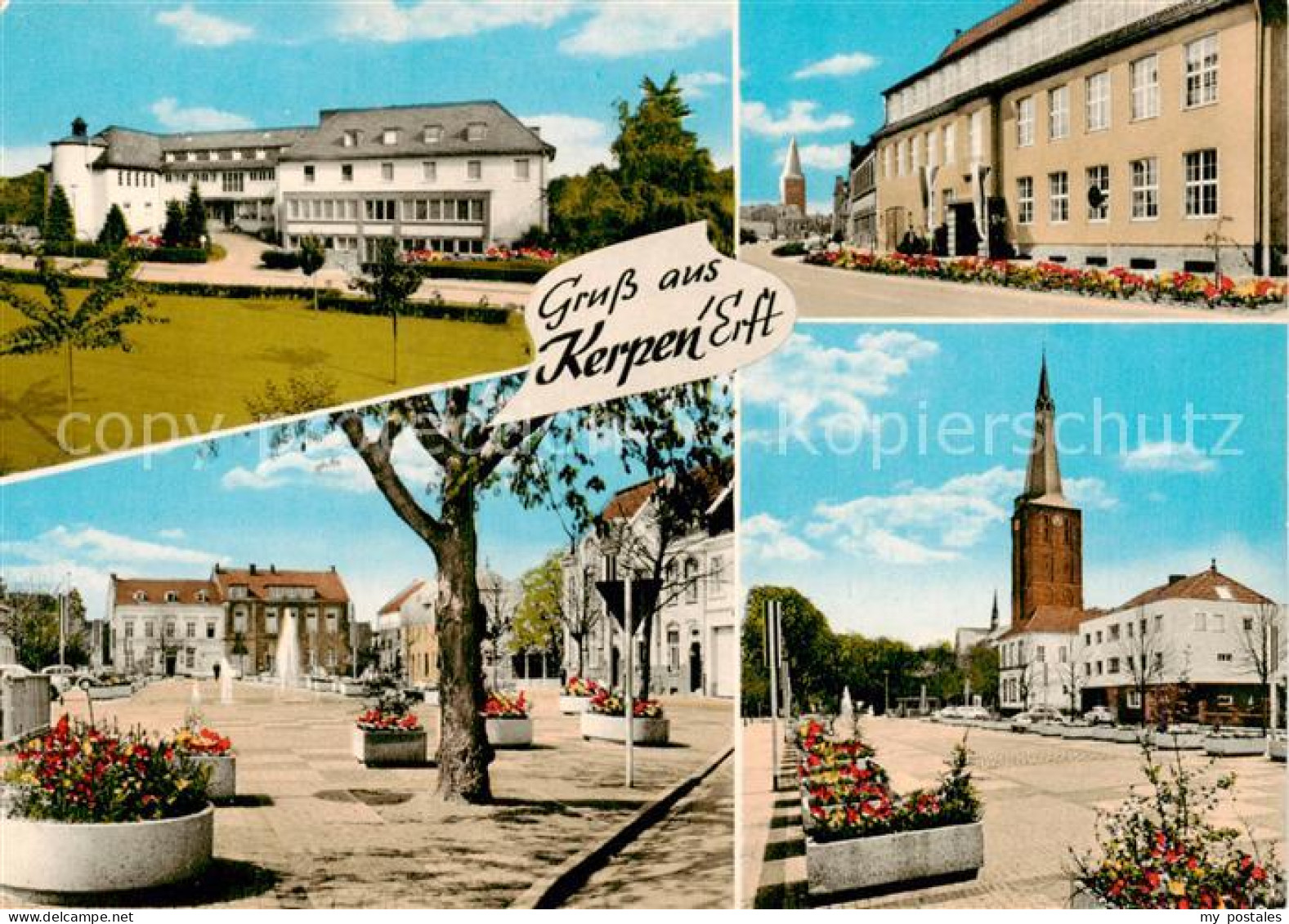 73853702 Kerpen  Rheinland Schule Strassenpartien Kirche  - Kerpen