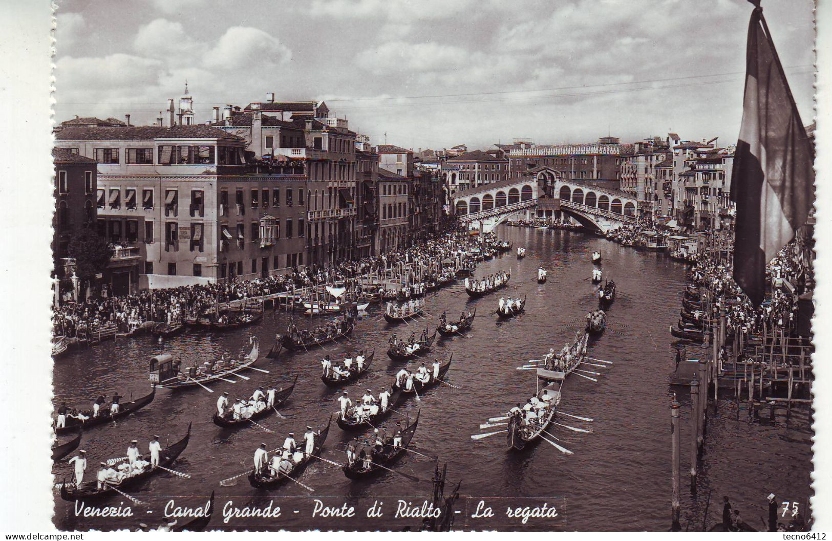 Venezia - Canal Grande - Ponte Di Rialto - Regata - Viaggiata - Venezia