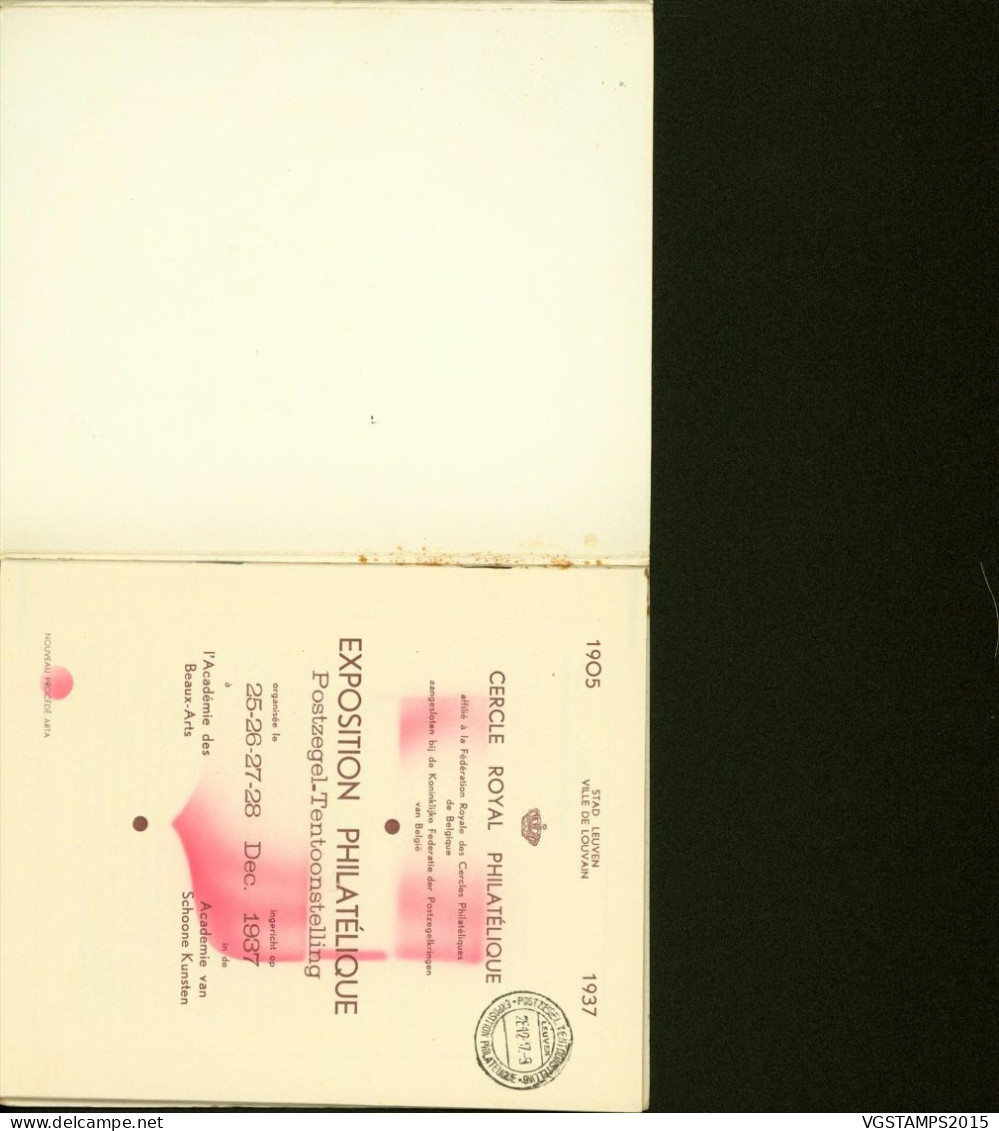 Belgique 1937 - Catalogue Numéroté De L' Exposition Philatélique  De 1937 à Louvain . RARE¡¡¡.. (EB) AR-02358 - Nuovi