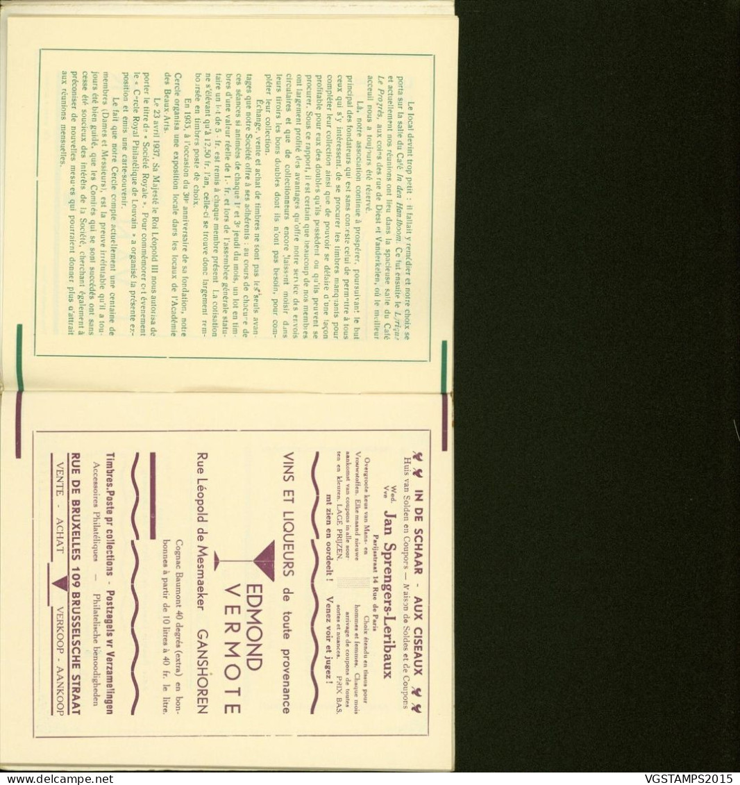 Belgique 1937 - Catalogue Numéroté de l' Exposition Philatélique  de 1937 à Louvain . RARE¡¡¡.. (EB) AR-02358