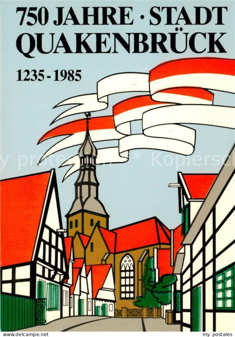 73853665 Quakenbrueck Festpostkarte Zum Stadtjubilaeum Der Stadt Quakenbrueck Qu - Quakenbrueck