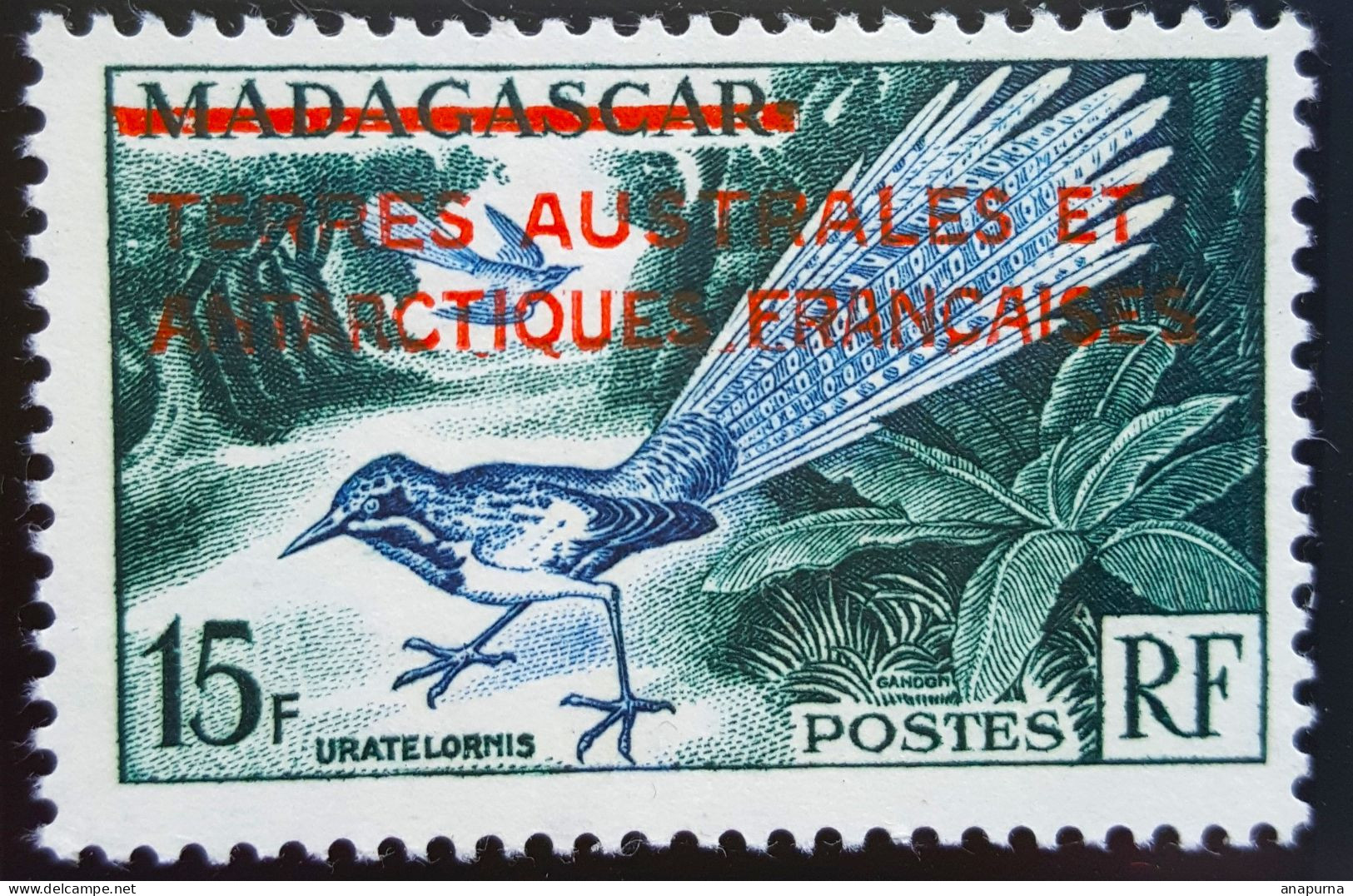 TIMBRE TAAF N° 1 Timbre De Madagascar De 1954 Surchargé En Rouge. - Ungebraucht