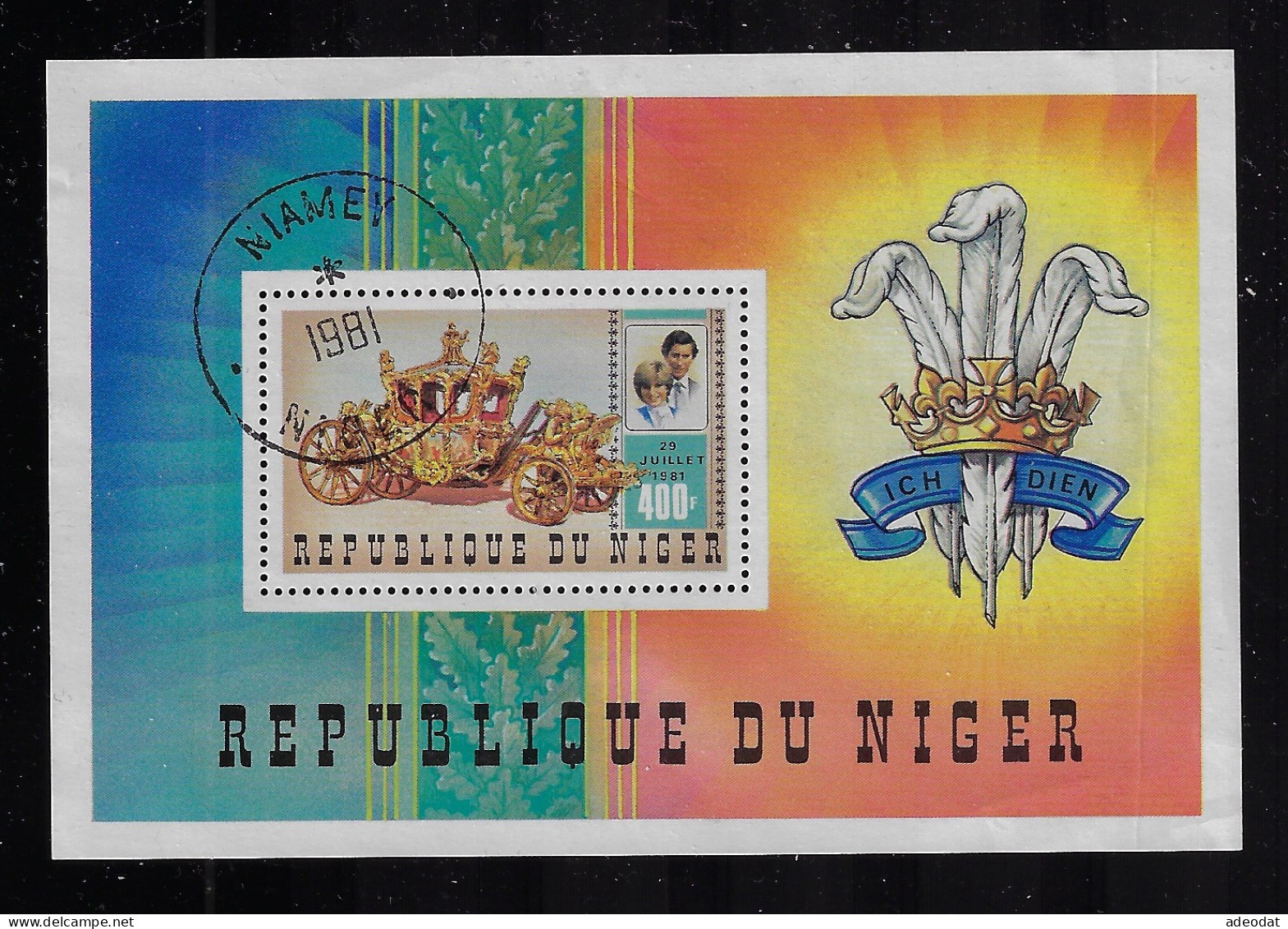 NIGER 1981 ROYAL WEDDING SOUVENIR SHEET  SCOTT#551 CANCELLED - Niger (1960-...)