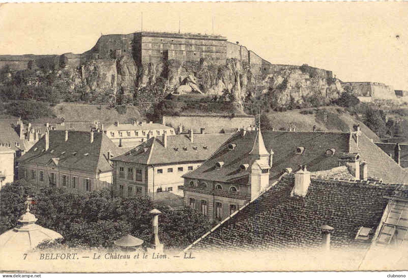 CPA - BELFORT - LE CHATEAU ET LE LION  - Belfort - Ville