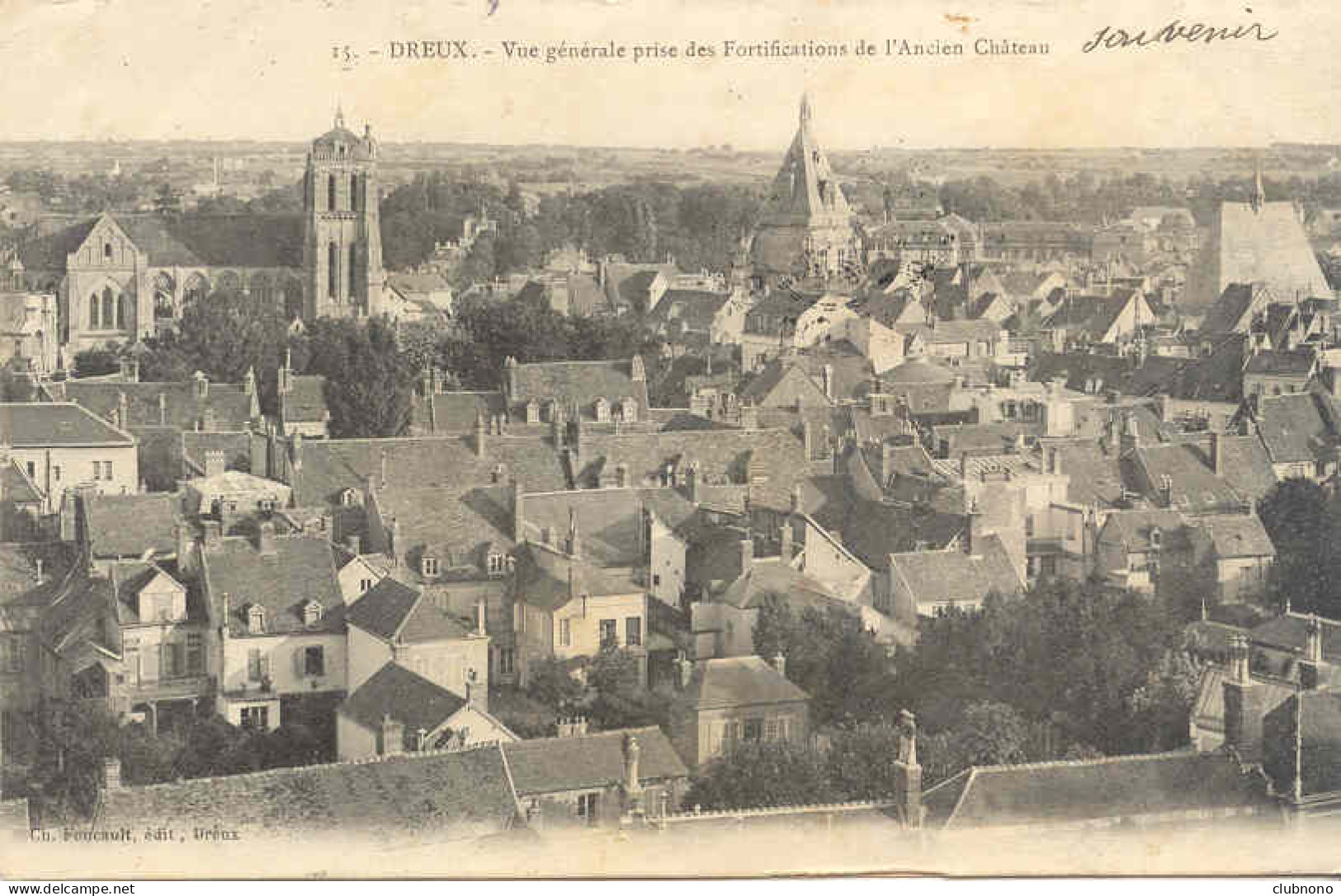 CPA - DREUX - VUE GENERALE (CLICHE PEU COMMUN) - Dreux