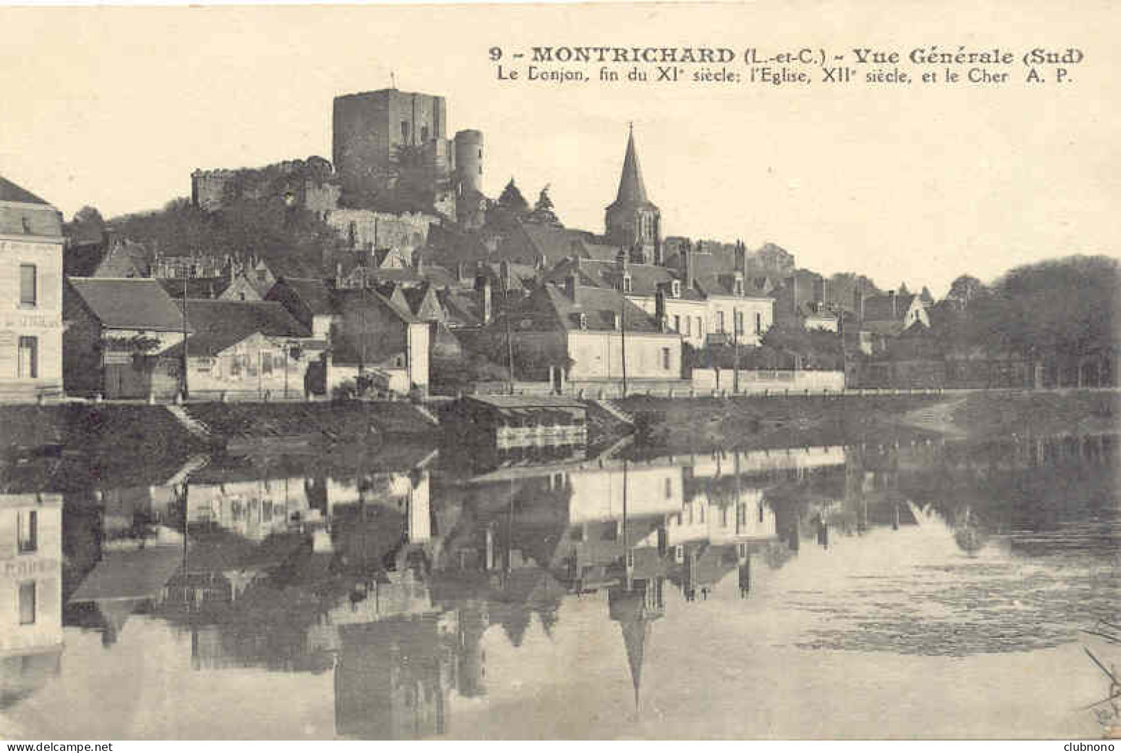 CPA - MONTRICHARD - VUE GENERALE (SUD) BELLE CARTE - Montrichard