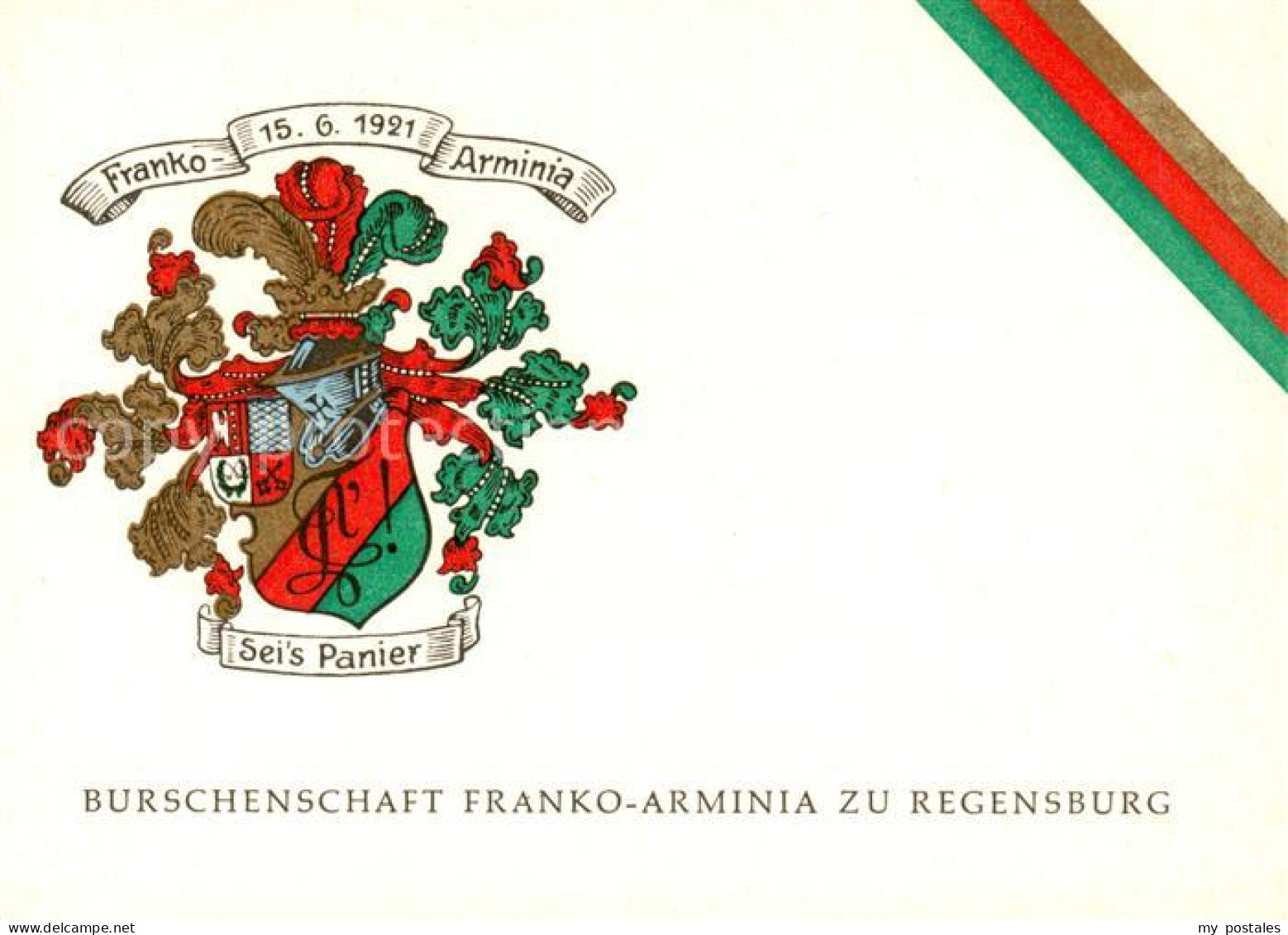 73853632 Regensburg Wappen Der Burschenschaft Franko Arminia Zu Regensburg Regen - Regensburg