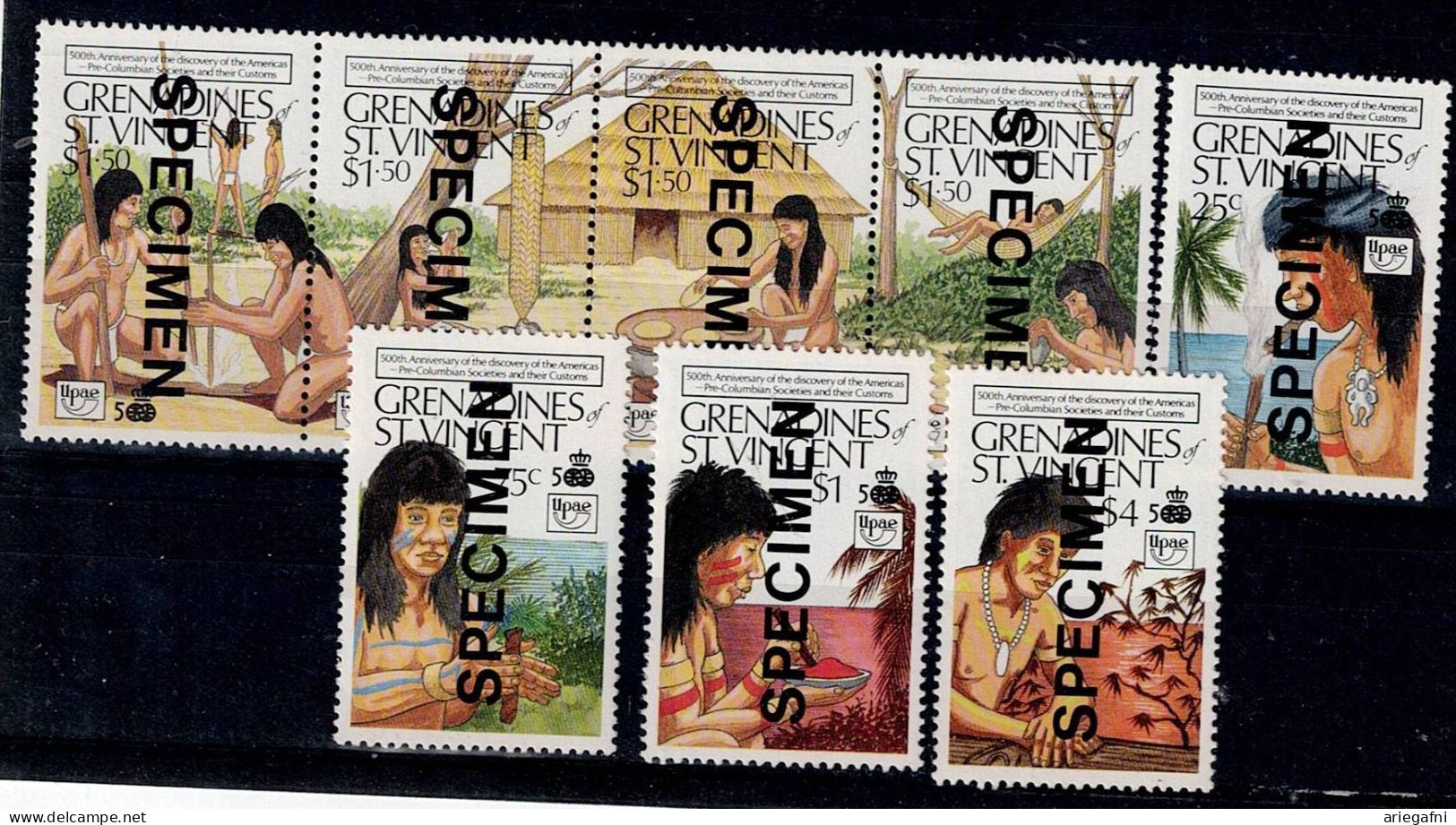 ST. VINCENT GRENADINES 1989 500TH ANNIVERSARY OF THE DISCOVERY OF AMERICA SPECIMEN MI No 644-51 MNH VF!! - Trinidad & Tobago (1962-...)