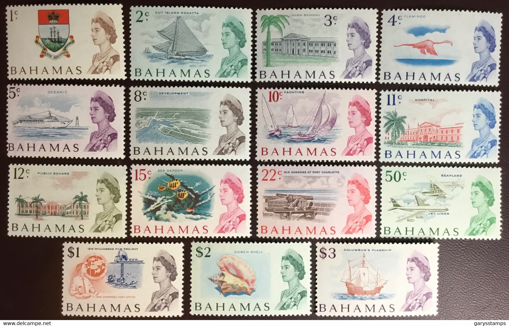 Bahamas 1967 Decimal Currency Definitives Set Birds Shells Marine Life MNH - 1963-1973 Interne Autonomie