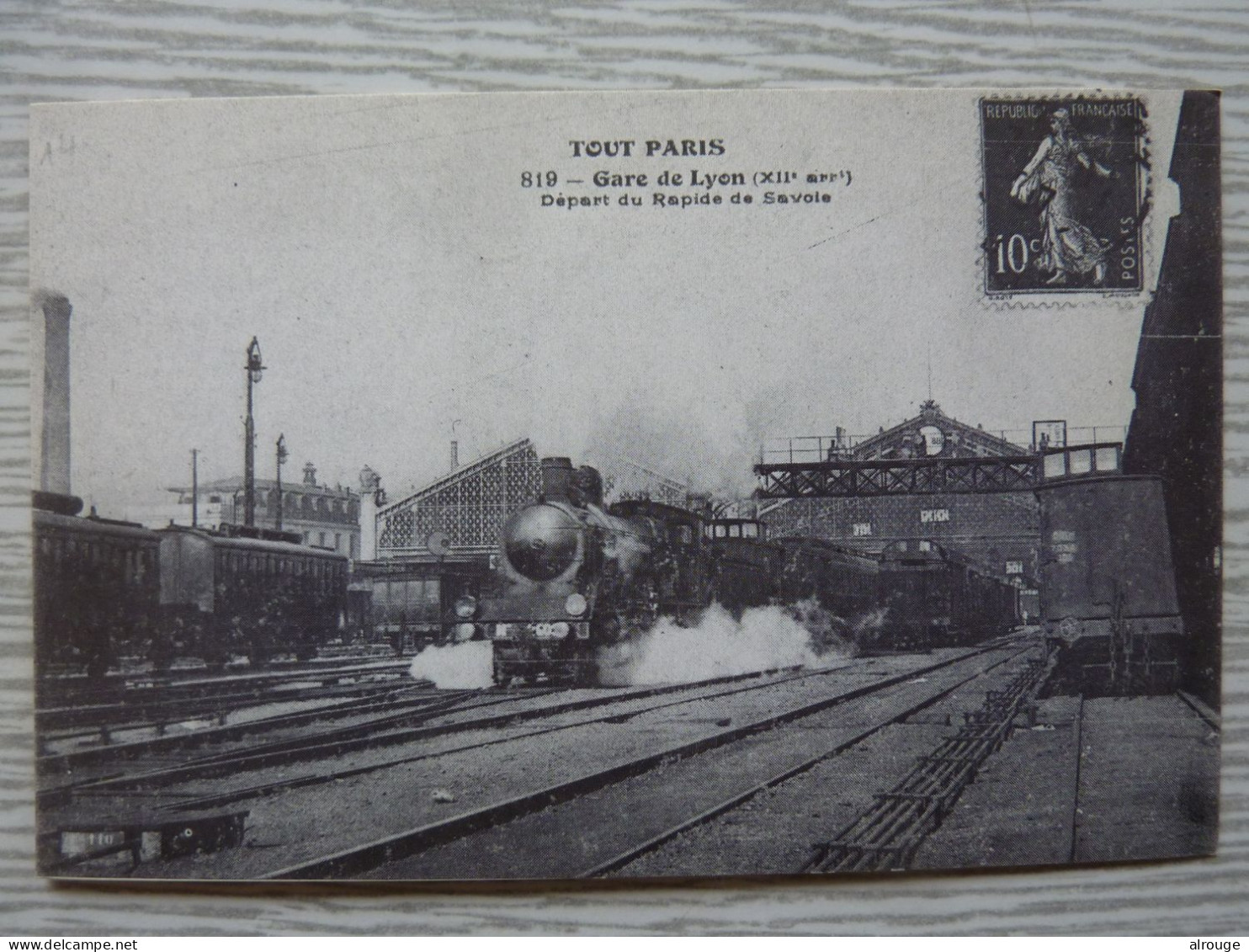 CP: Gare De Paris-Lyon Lot De 5 CP D'après Des Photos D'archives - Stazioni Con Treni