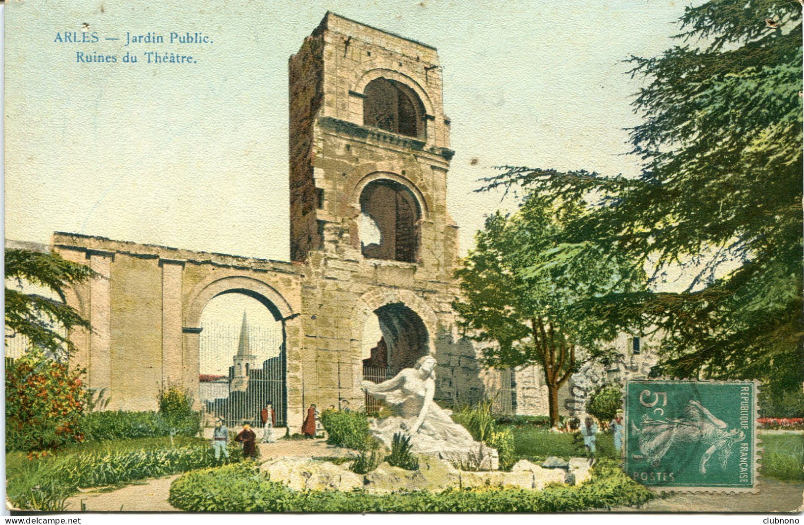 CPA - ARLES - JARDIN PUBLIC - RUINES DU THEATRE - Arles