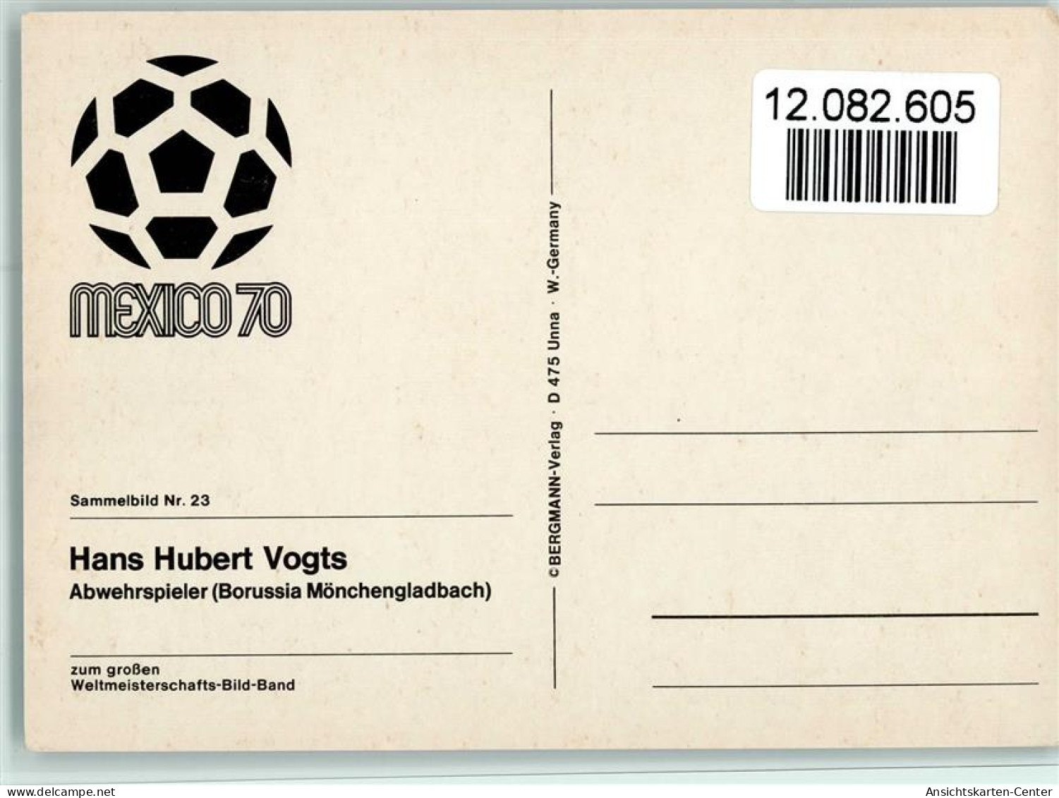 12082605 - Fussball (Prominente) Bergmann Sammelbild Nr. - Soccer