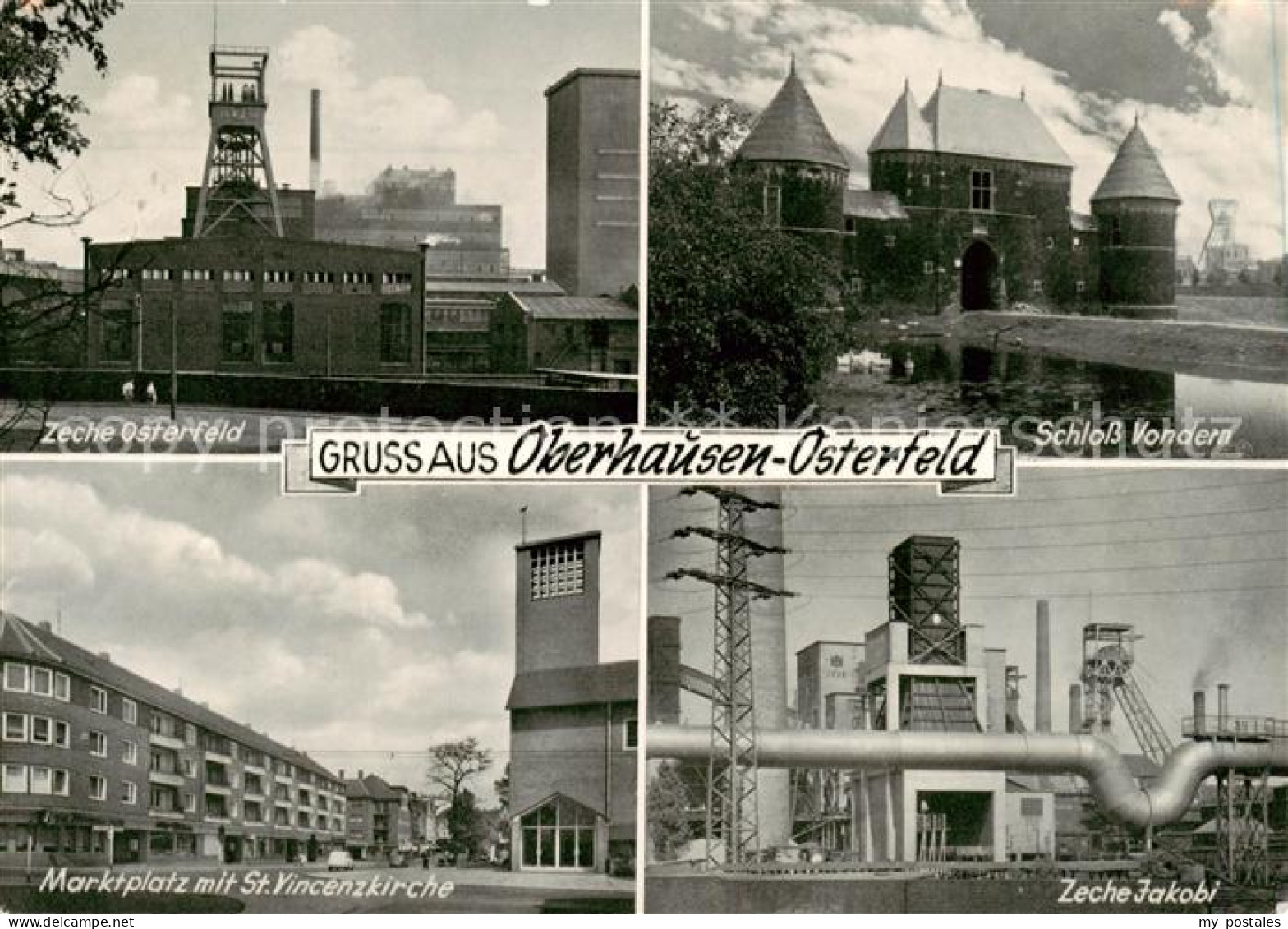 73853539 Osterfeld Oberhausen Zeche Schloss Vondern Marktplatz St. Vincenzkirche - Oberhausen