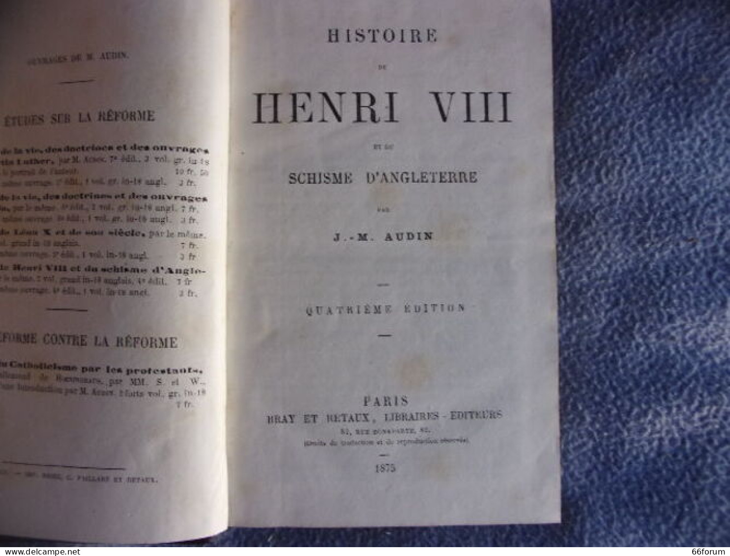 Histoire De Henri VIII - Geschiedenis
