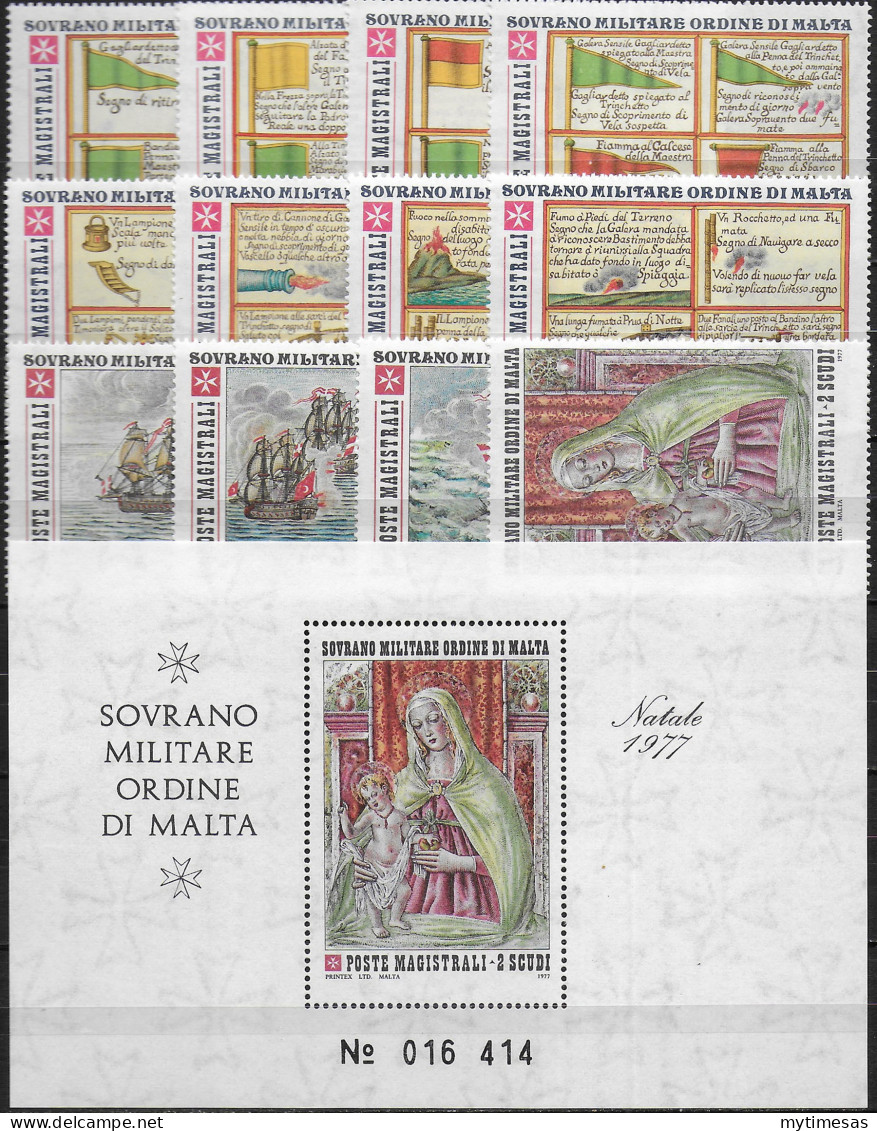 1977 SMOM Complete Year 12v.+1MS MNH - Otros & Sin Clasificación