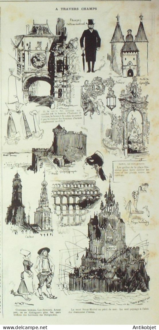 La Caricature 1882 N°156 Géographie De La France Barret Robida Vieilles Maisons - Tijdschriften - Voor 1900