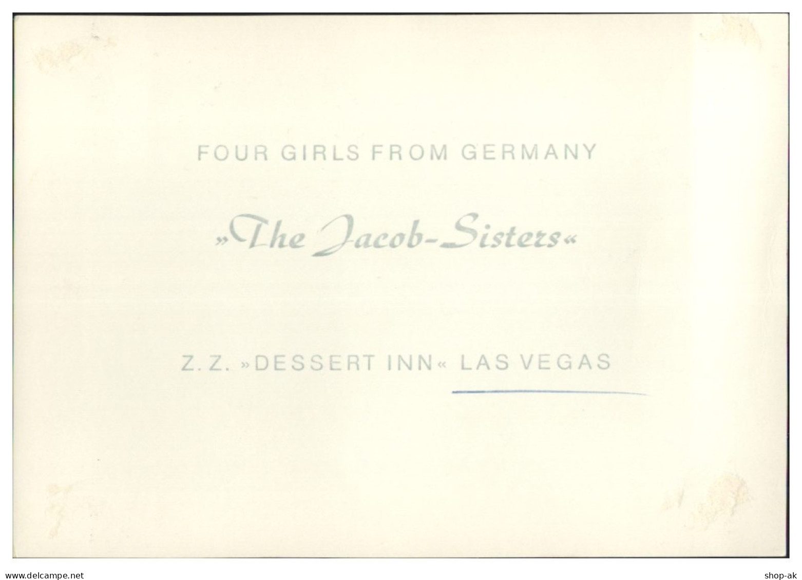 Y29007/ The Jakob Sisters Autogrammkarte - Druck - 60er Jahre  - Sänger Und Musikanten