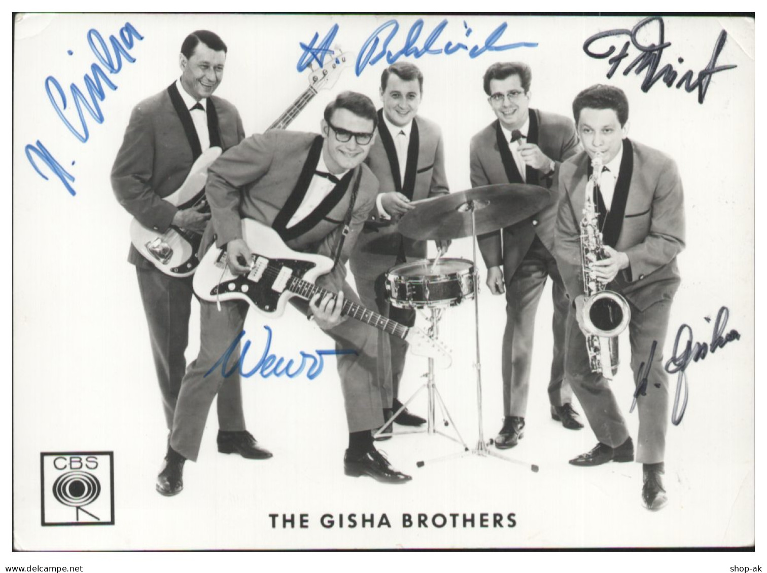 Y28977/ The Gisha-Brothers Beat- Popgruppe Autogramm Autogrammkarte 60er Jahre - Autogramme