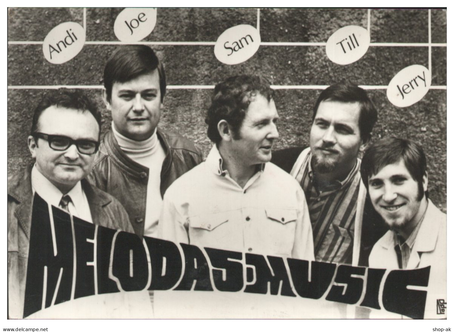 Y28970/ Die Melodas Aus Bamberg  Beat- Popgruppe AK Autogrammkarte 70er Jahre - Chanteurs & Musiciens