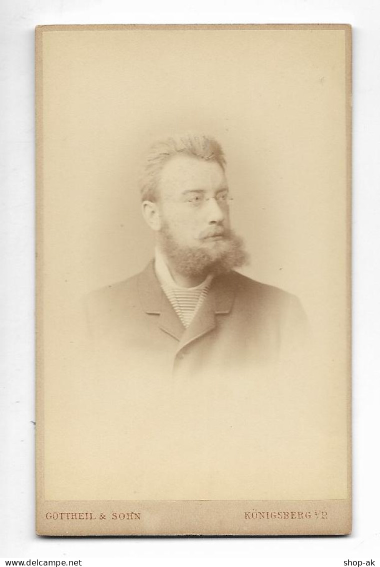 Y28944/ CDV Foto  Mann Mit Bart, Gottheil & Sohn, Königsberg Ostpreußen Ca.1890 - Otros & Sin Clasificación