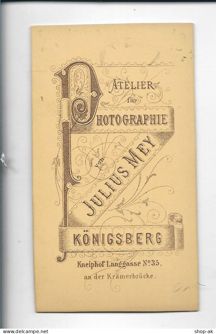 Y28948/ CDV Foto Mann Mit Bart Atelier Julius Mey, Königsberg Ostpreußen Ca.1890 - Other & Unclassified