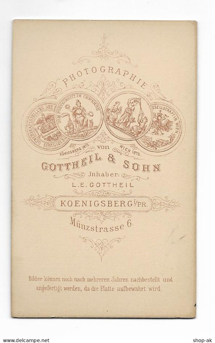 Y28941/ CDV Foto Mann Mit Bart,  Gottheil & Sohn, Königsberg Ostpreußen Ca.1890 - Other & Unclassified