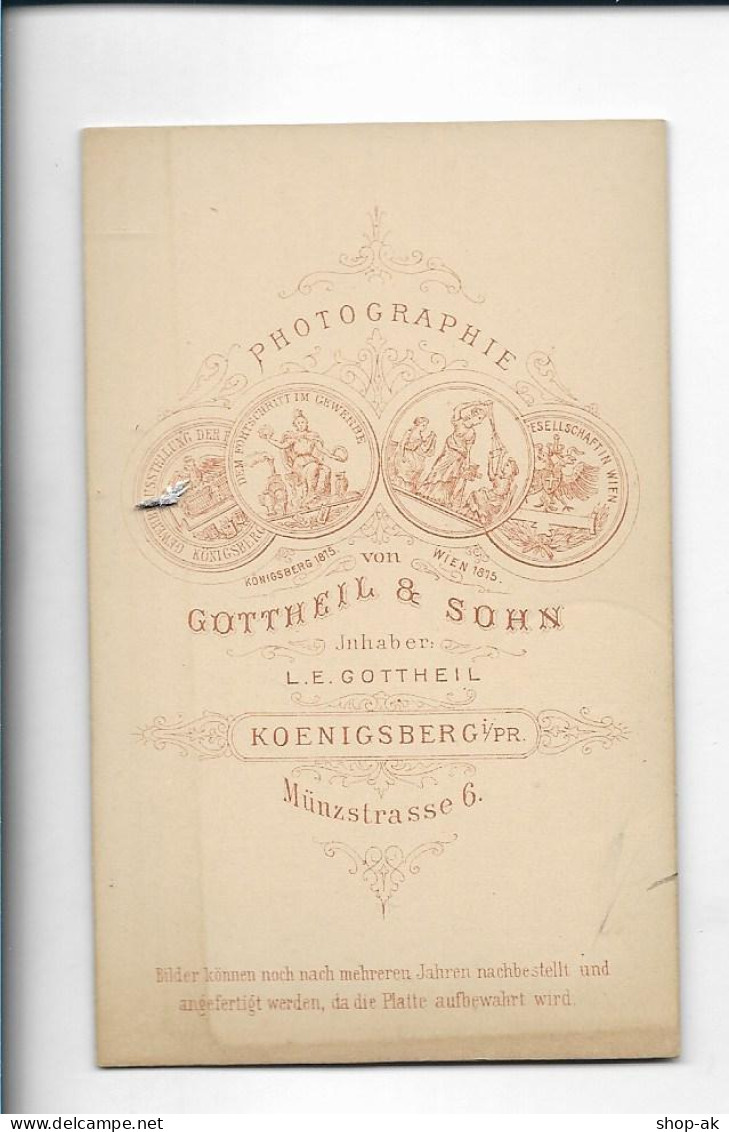 Y28942/ CDV Foto Mann Mit Bart,  Gottheil & Sohn, Königsberg Ostpreußen Ca.1890 - Otros & Sin Clasificación