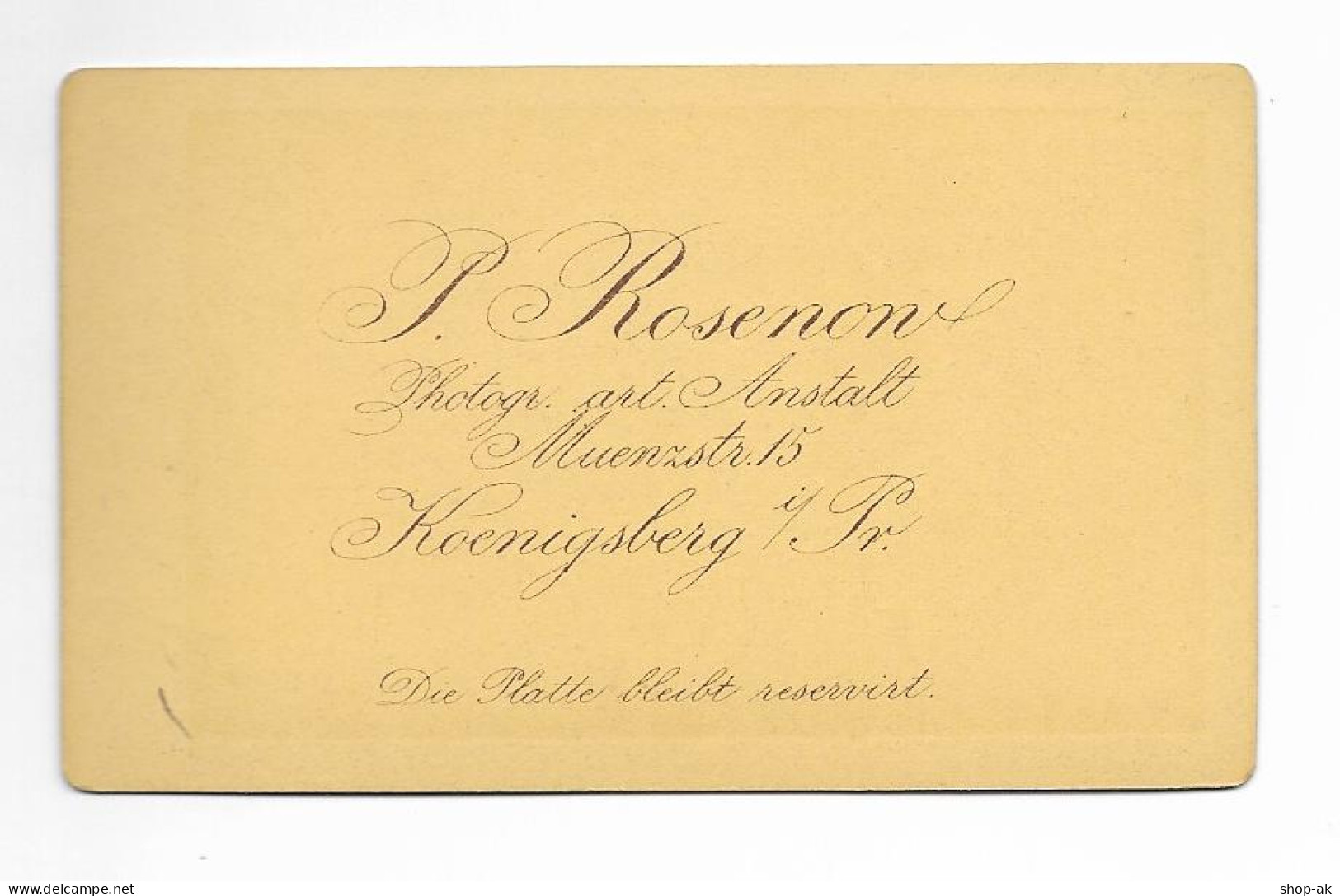 Y28935/ CDV Foto älterer Mann Atelier Rosenow, Königsberg Ostpreußen Xa.1890 - Other & Unclassified