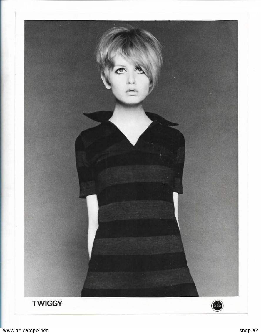 C6205/ Twiggy  Mode Pressefoto Foto 21,5 X 17 Cm  Ca. 1968 - Ohne Zuordnung