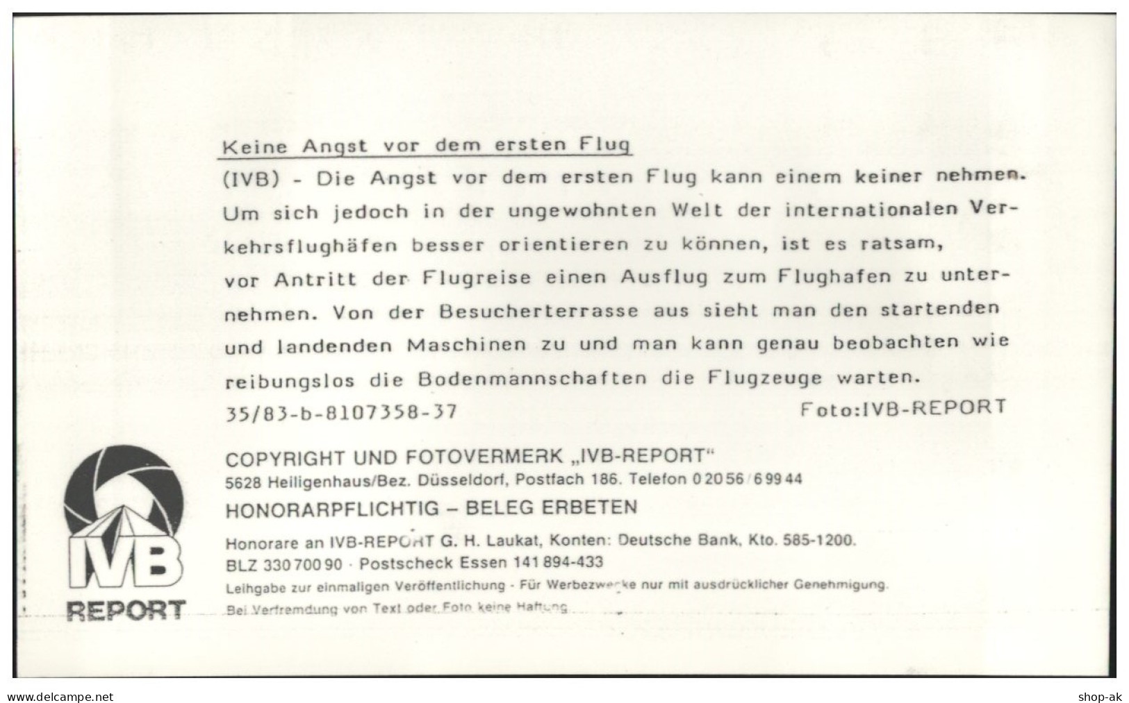 C5587/ Flughafen  Ort?  Foto 21 X 12,5 Cm 70er Jahre - Otros & Sin Clasificación