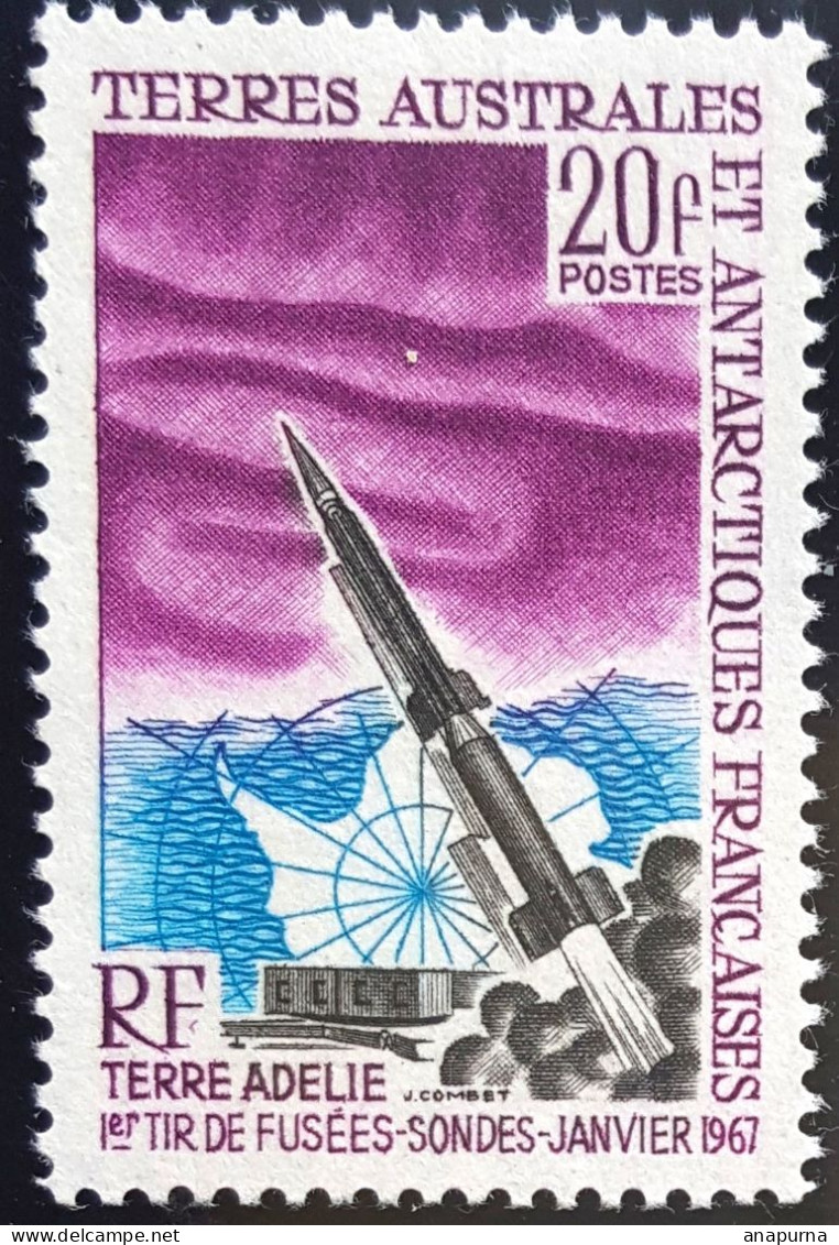 TIMBRE TAAF N° 23 Premier Tir De Fusée Sonde - Unused Stamps