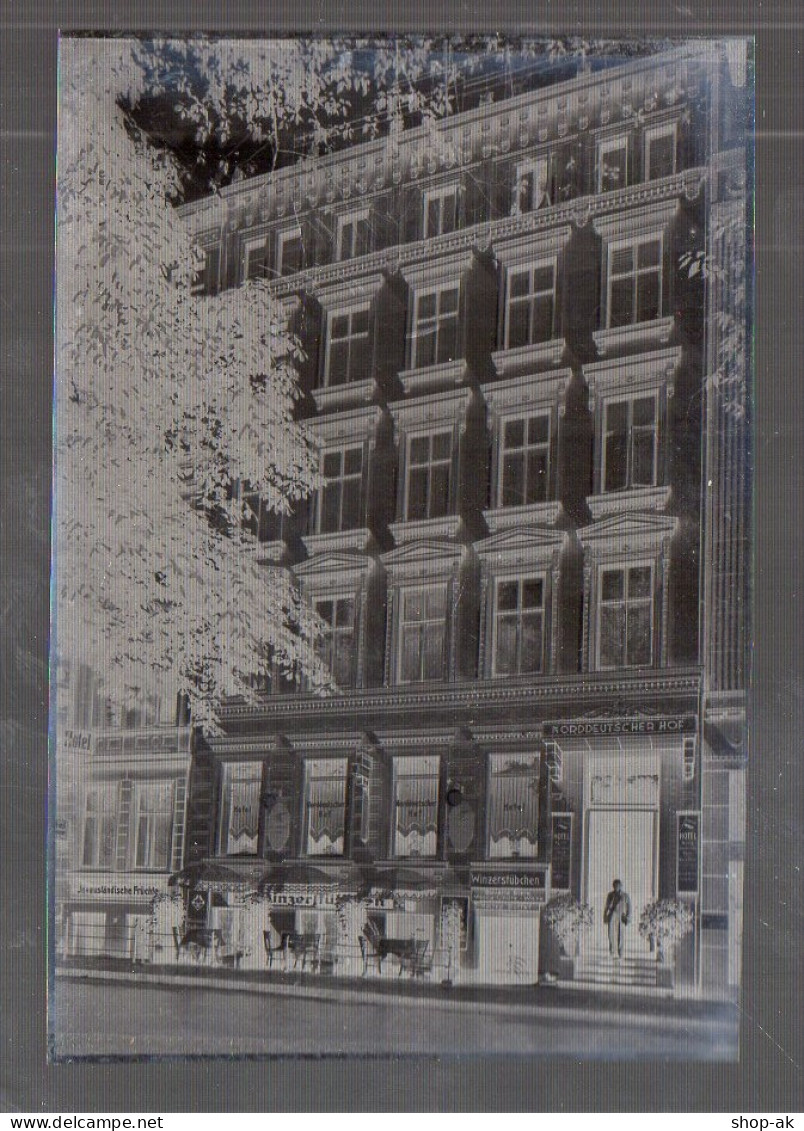 Neg2968/ Hamburg St. Georg Hotel Norddeutscher Hof Altes Negativ 40/50er Jahre - Mitte