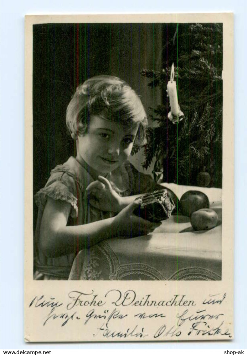 Y7807/ Weihnachten Mädchen Mit Kuchen Foto AK 1937 - Sonstige & Ohne Zuordnung