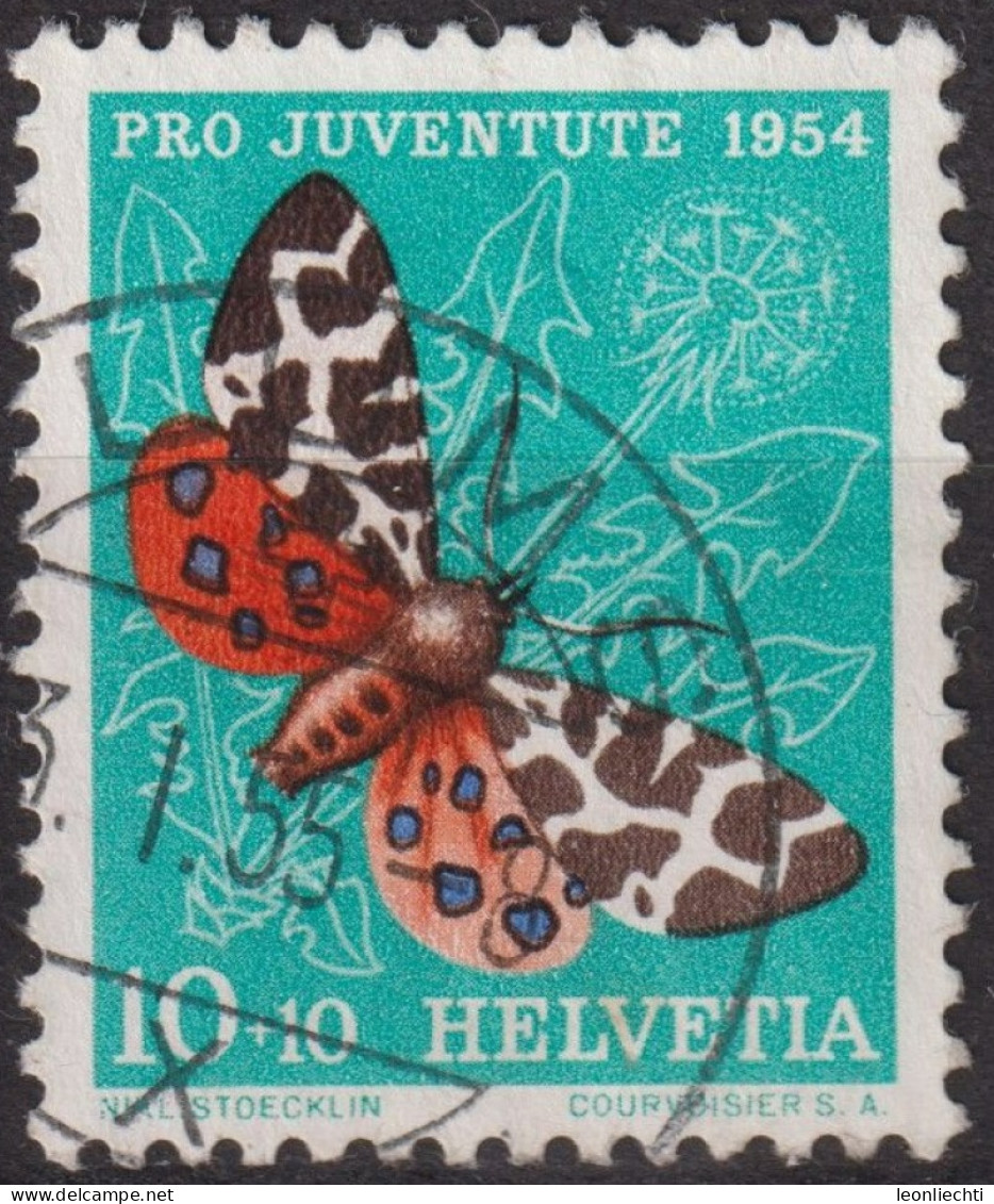 1954 Schweiz Pro Juventute ° Zum:CH J154,Yt:CH 554, Mi:CH 603, Brauner Bär, Schmetterling, Insekten - Used Stamps