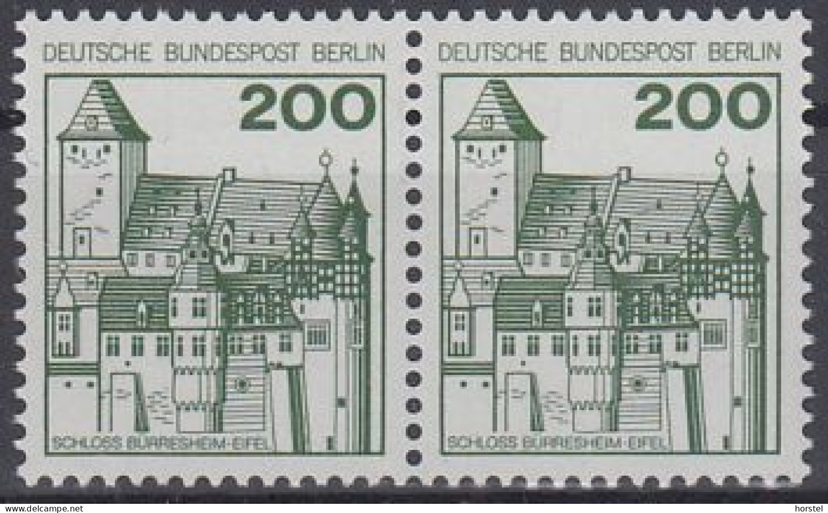 Berlin Mi.Nr.540A+540A - Burgen Und Schlösser - Burg Lichtenberg - Waagerechtes Paar - Postfrisch - Nuevos