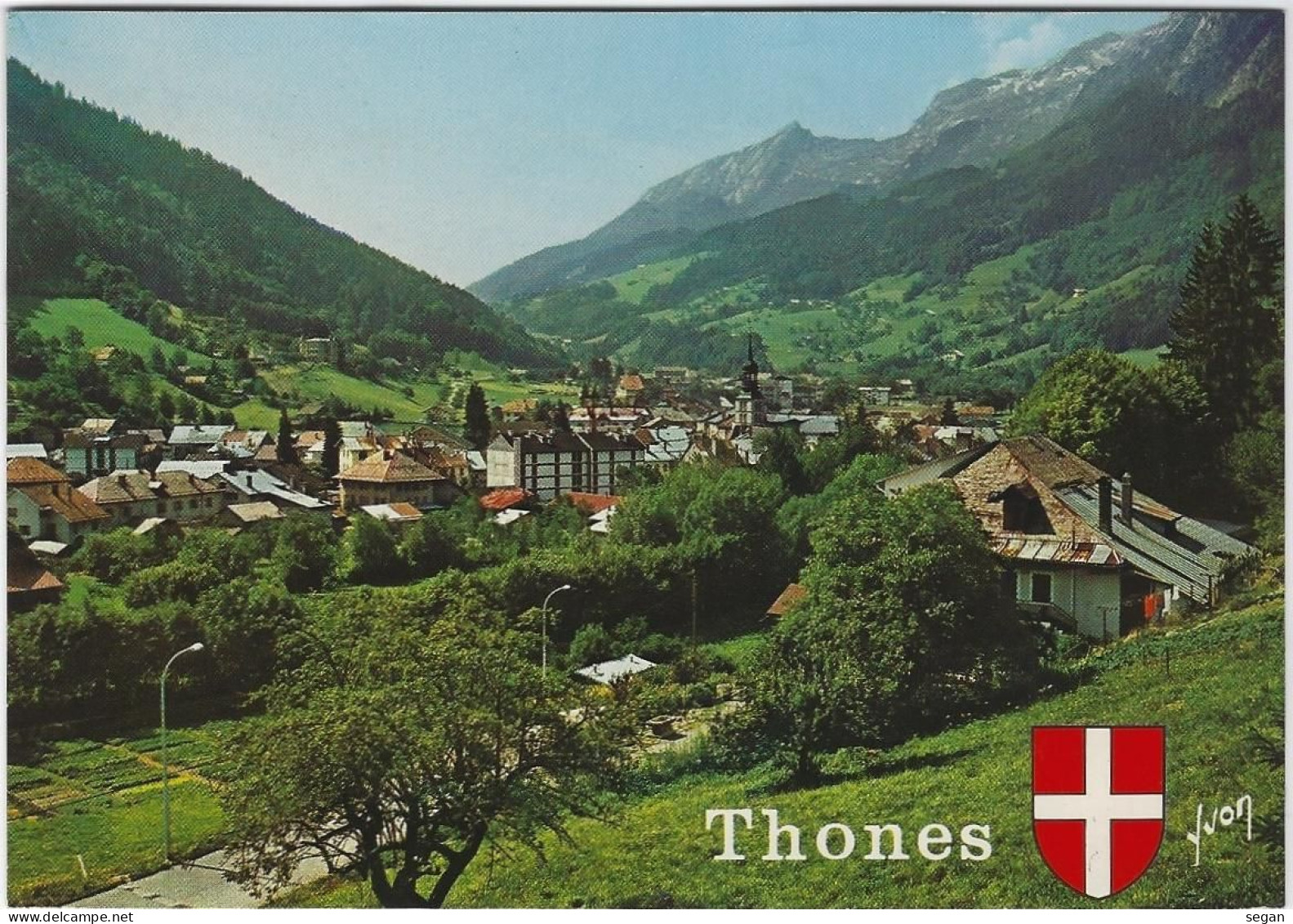 THONES   VUE GENERALE  ANNEE 1976 - Thônes