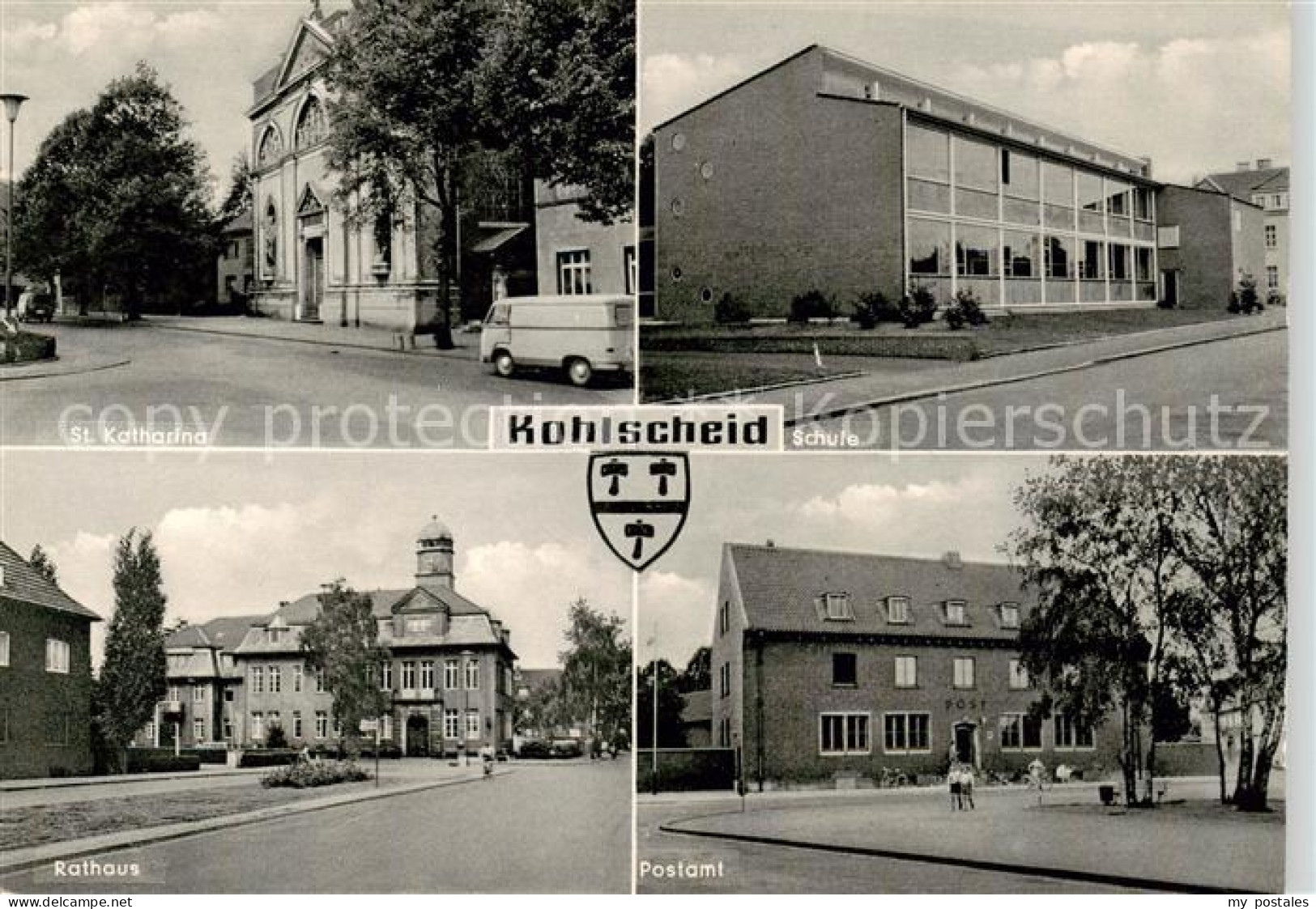 73853354 Kohlscheid St. Katharina Kirche Schule Rathaus Postamt Kohlscheid - Herzogenrath