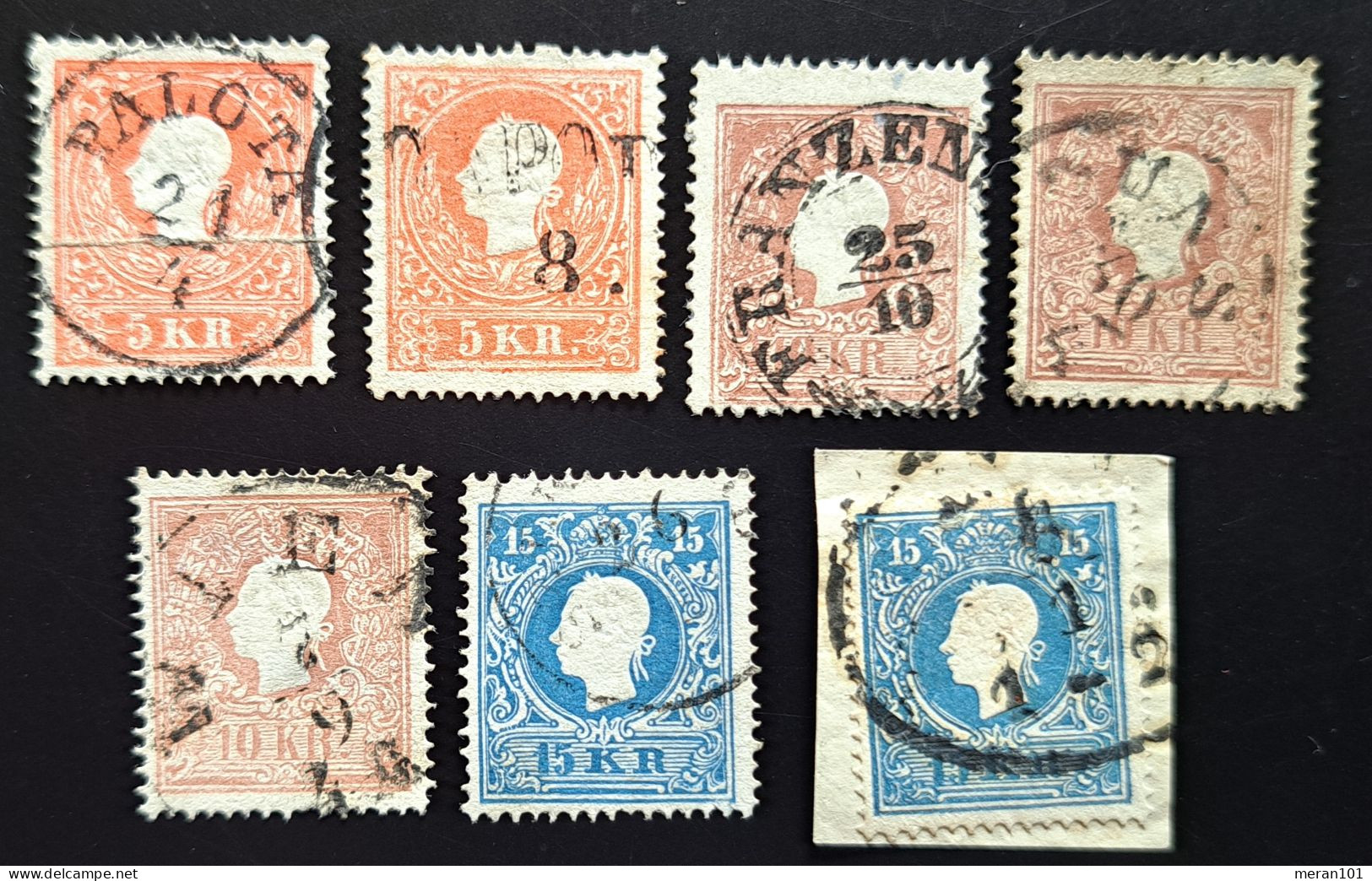 Österreich 1859, Partie Mi 13-15 Gestempelt - Used Stamps