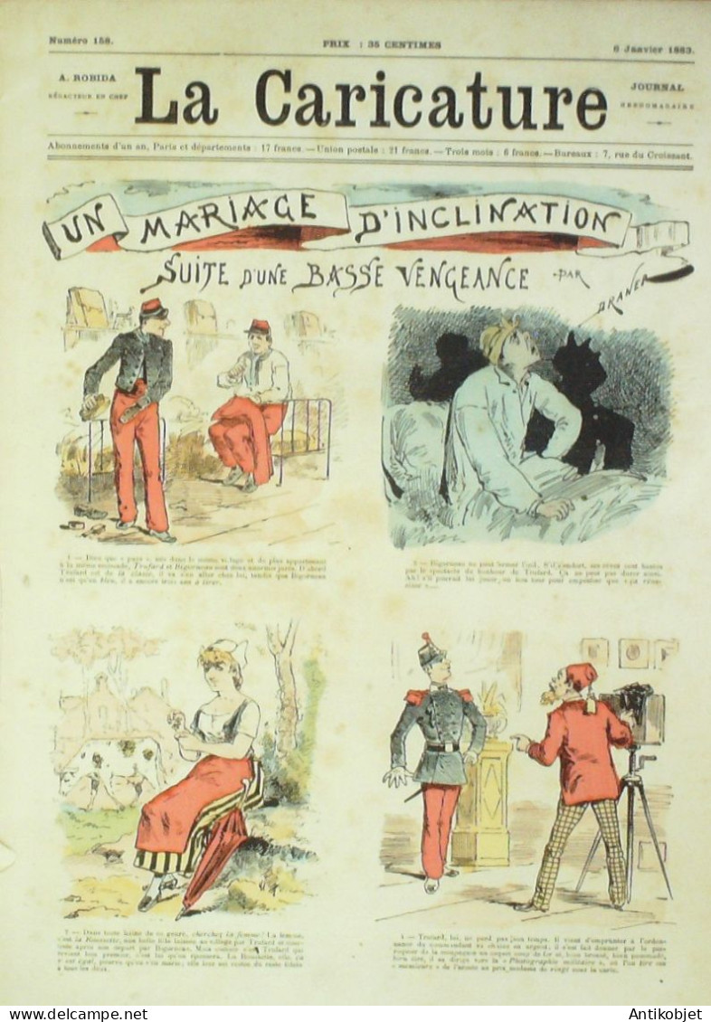 La Caricature 1883 N°158 Mariage D'inclination Basse Vengeance Draner Casablanca Caran D'Ache - Riviste - Ante 1900