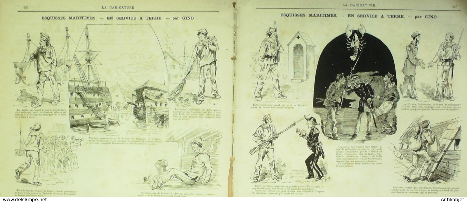 La Caricature 1883 N°158 Mariage D'inclination Basse Vengeance Draner Casablanca Caran D'Ache - Revues Anciennes - Avant 1900