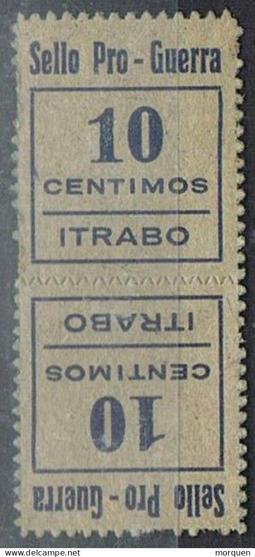 Pareja Sellos ITRABO (Granada) 10 Cts Pro Guerra, Guerra Civil , Invertido Tête Beche ** - Vignetten Van De Burgeroorlog