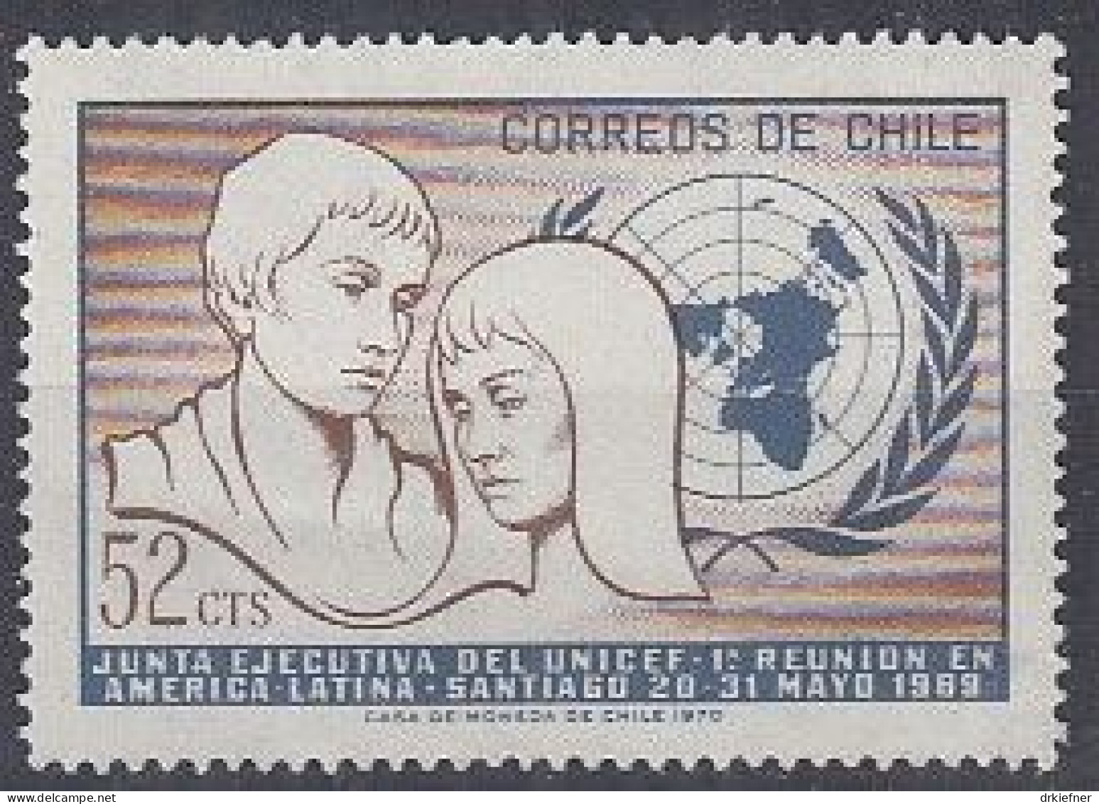 CHILE  752, Postfrisch **, 1. Exekutivversammlung Der UNICEF In Lateinamerika, 1971 - Chili